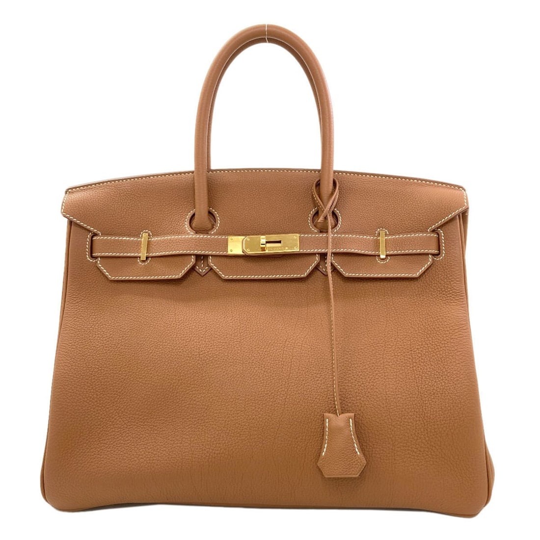Hermes Birkin 35 Gold Handbag with Hardware, Togo Leather, Women's