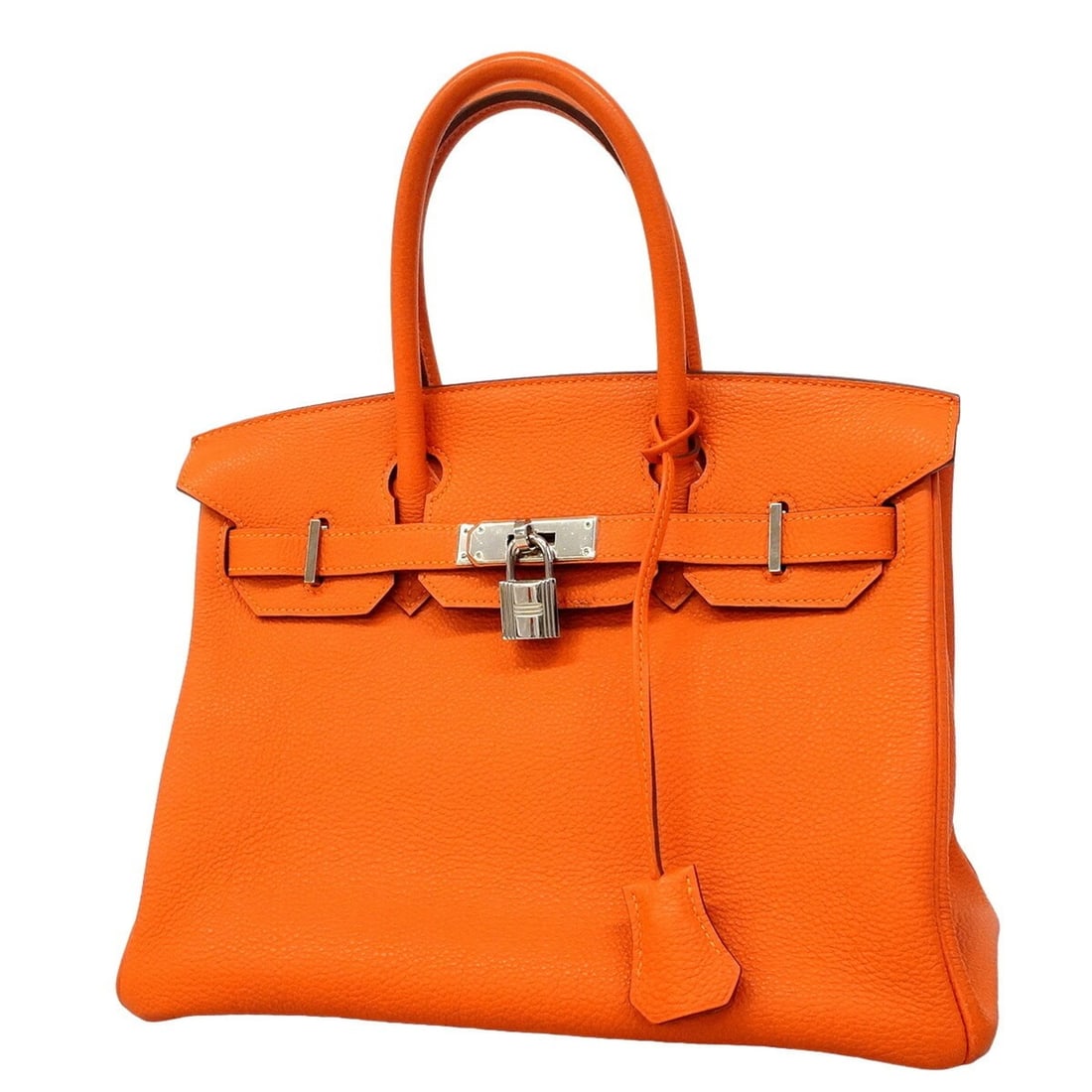 Hermes Birkin 30 Handbag, Togo Leather, Orange, ?M Stamp, Women's, P3367915
