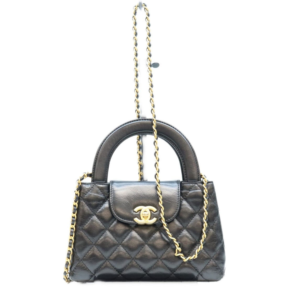 CHANEL AS4416 Calfskin Matelassé Mini Shopping Bag Shoulder Black Gold Hardware Women's: --- Catalog ---Category: SizeSize (HxWxD): 12cm x 19cm x 6.5cm / 4.72'' x 7.48'' x 2.55''Category: DesignType: Shoulder bagColor: BlackGender: WomenMaterial: Leather Hardware Color: GoldLeather/Fur Ty