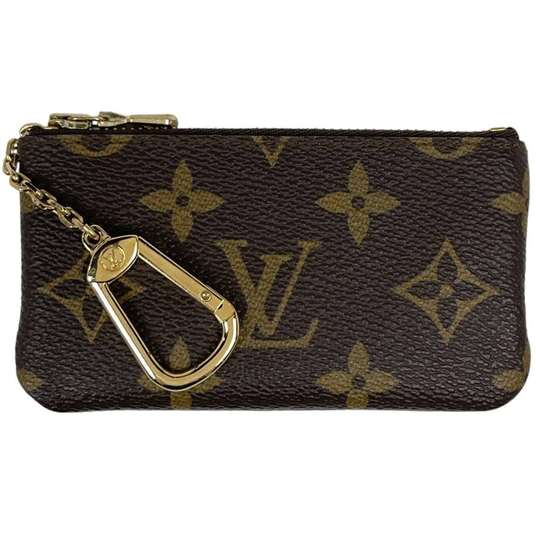 Louis Vuitton Pochette Clé Wallet/Coin Case with Keyring, Monogram Brown, M62650, Women's (1 of 13)