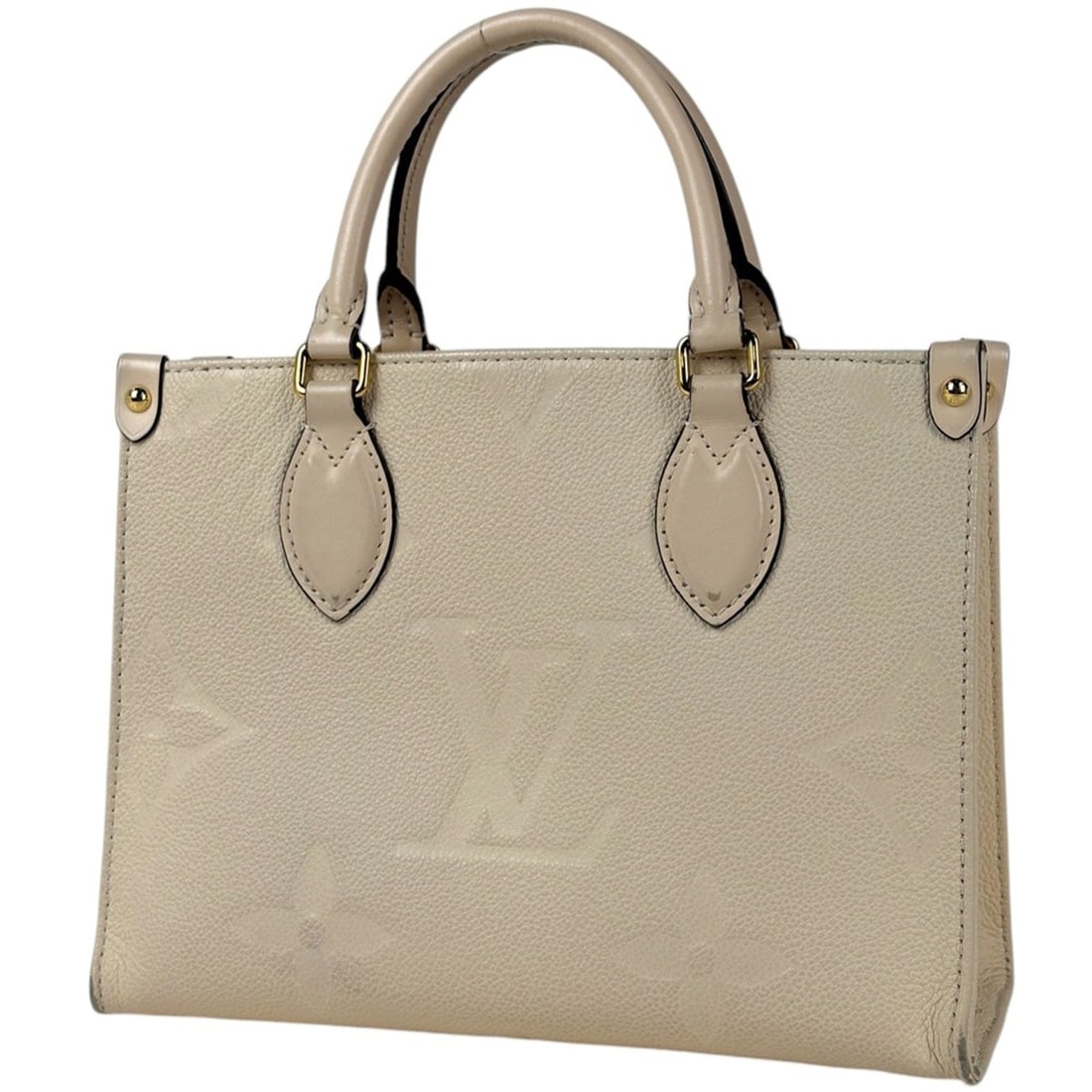 Louis Vuitton OnTheGo PM Handbag, 2-Way, Monogram Empreinte, Cream, M46569, Women's: --- Catalog ---Category: SizeSize (HxWxD): 19cm x 25cm x 10cm / 7.48'' x 9.84'' x 3.93''Category: DesignType: HandbagColor: WhiteGender: WomenMaterial: Monogram Empreinte Category: GeneralBrand: Louis
