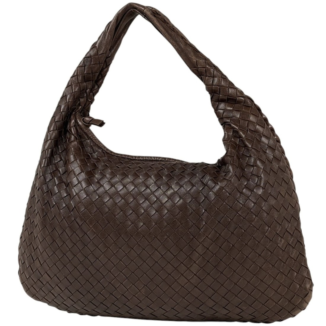 Bottega Veneta Intrecciato Hobo Shoulder Bag, Brown Leather, 115653, Women's: --- Catalog ---Category: SizeSize (HxWxD): 23cm x 35cm x 4cm / 9.05'' x 13.77'' x 1.57''Category: DesignType: Shoulder bagColor: BrownGender: WomenMaterial: Leather Category: GeneralBrand: Bottega Ven