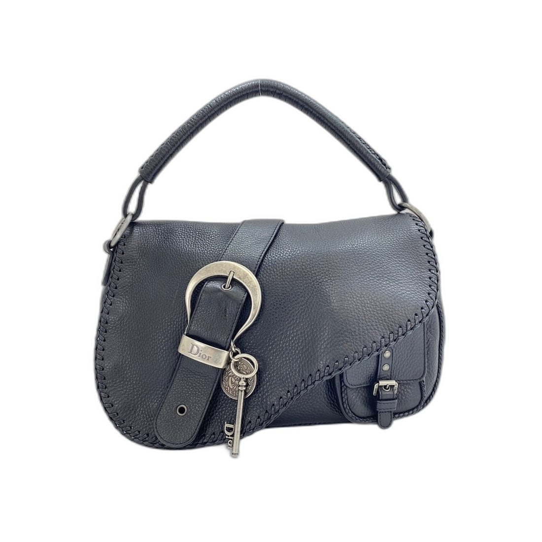 Christian Dior Gaucho Shoulder Bag, Black: --- Catalog ---Category: SizeHandle Drop: 12.00cm / 4.72''Size (HxWxD): 21cm x 32cm x 8cm / 8.26'' x 12.59'' x 3.14''Category: DesignType: Shoulder bagColor: BlackGender: WomenCategory: GeneralLine: G