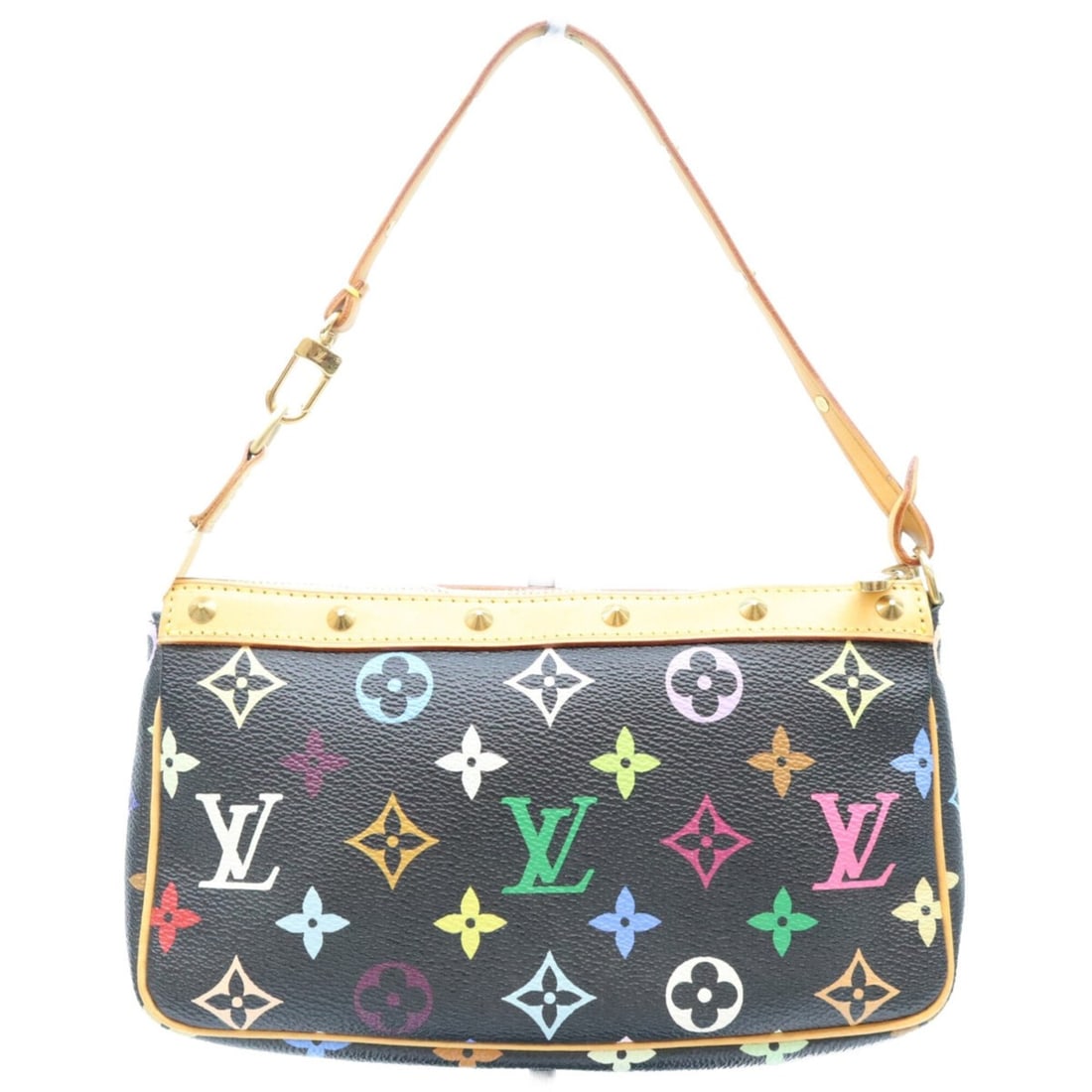LOUIS VUITTON M92648 Monogram Multicolor Noir Pochette Accessoires Handbag Gold Hardware Women's (1 of 20)