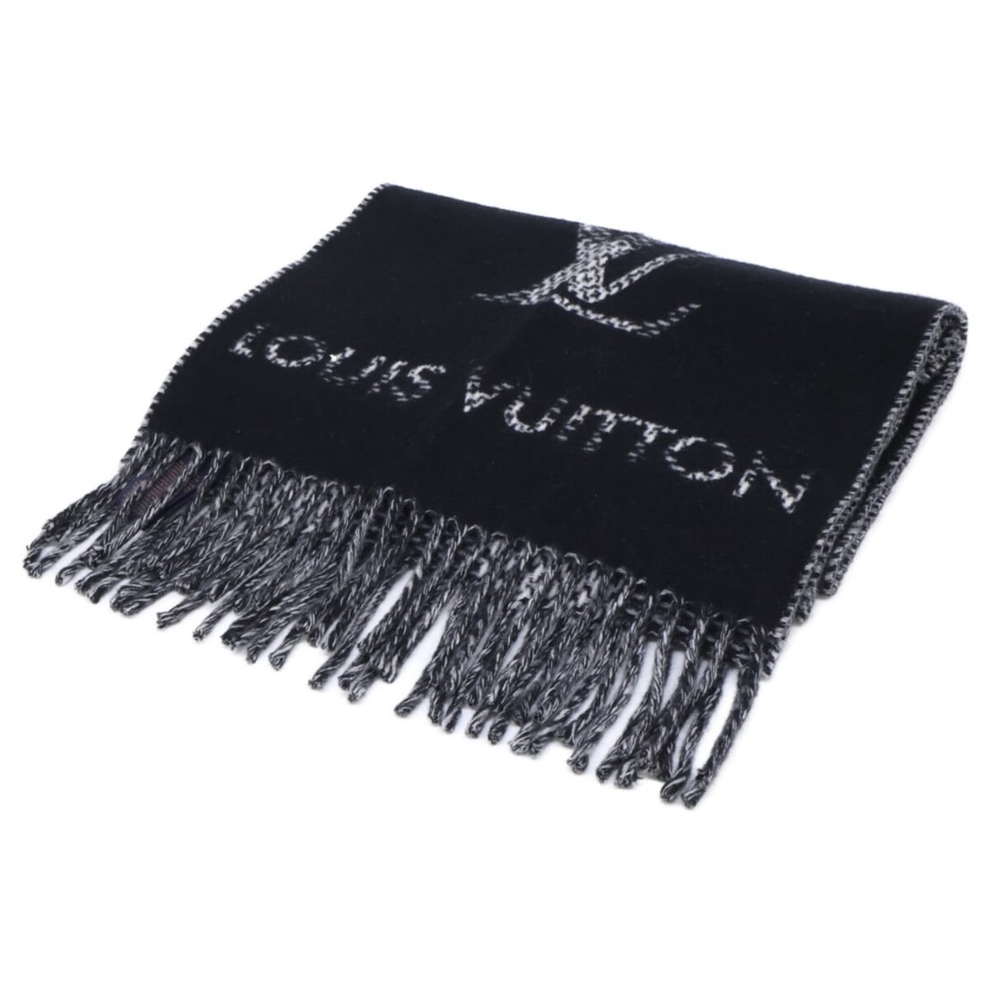 LOUIS VUITTON Louis Vuitton 25th Anniversary Model M96951 Monogram Check Cashmere Damier Reverse: --- Catalog ---Category: SizeSize (LxW): 1.97m x 33cm / 77.55'' x 12.99''Category: DesignType: StoleColor: Black, GrayGender: MenMaterial: Cashmere Category: GeneralBrand: Louis Vuitton--- Item List -