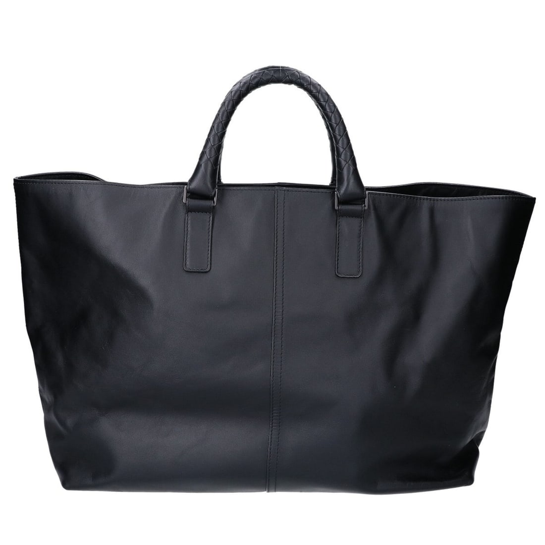 BOTTEGA VENETA Bottega Veneta Leather Intrecciato Handle Tote Bag Black Men's: --- Catalog ---Category: SizeSize (HxWxD): 32.5cm x 54cm x 18cm / 12.79'' x 21.25'' x 7.08''Category: DesignType: Tote bagColor: BlackGender: MenMaterial: Leather Category: GeneralBrand: Bottega Venet