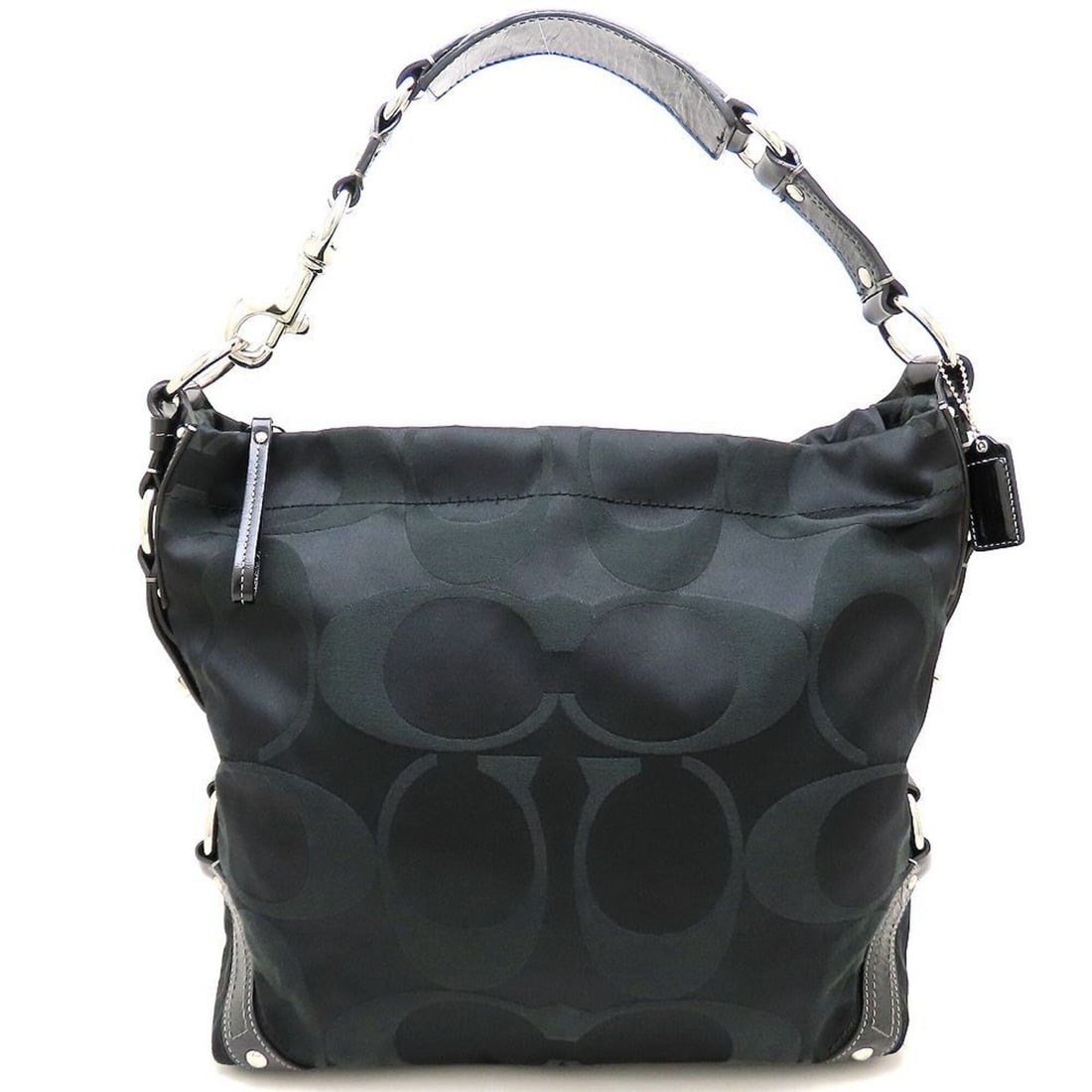 COACH One-Shoulder Bag, Shoulder Bag 13016, Canvas x Patent Leather, Black, Women's, 353468: --- Catalog ---Category: SizeSize (HxWxD): 31cm x 32cm x 13cm / 12.2'' x 12.59'' x 5.11''Category: DesignType: Shoulder bagColor: BlackGender: WomenMaterial: Canvas , Patent leather Category:
