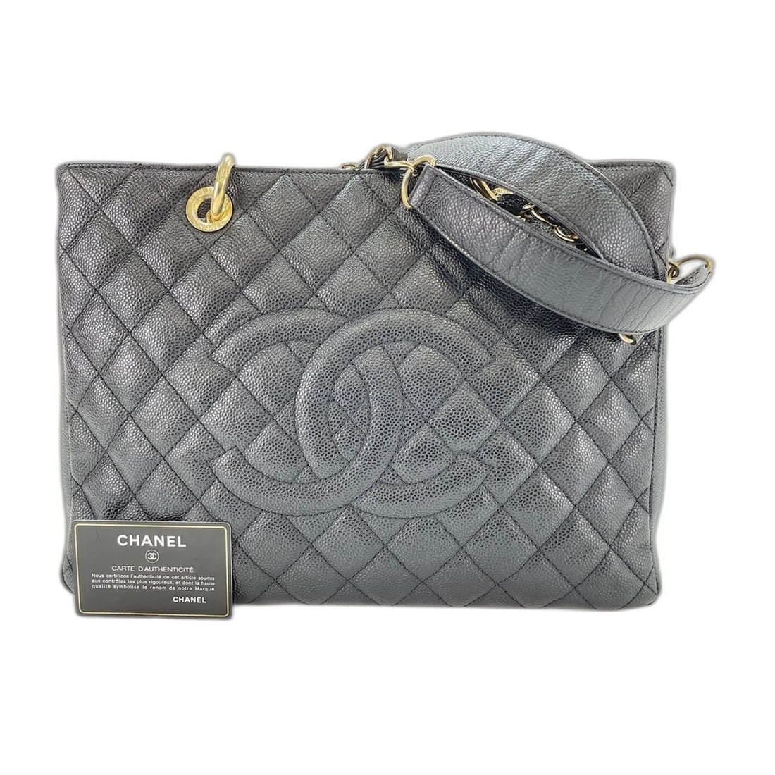 Chanel GST Tote Bag, Black: --- Catalog ---Category: SizeHandle Drop: 17.00cm / 6.69''Size (HxWxD): 23cm x 33cm x 14cm / 9.05'' x 12.99'' x 5.51''Category: DesignType: Tote bagColor: BlackGender: WomenCategory: GeneralBrand: Cha