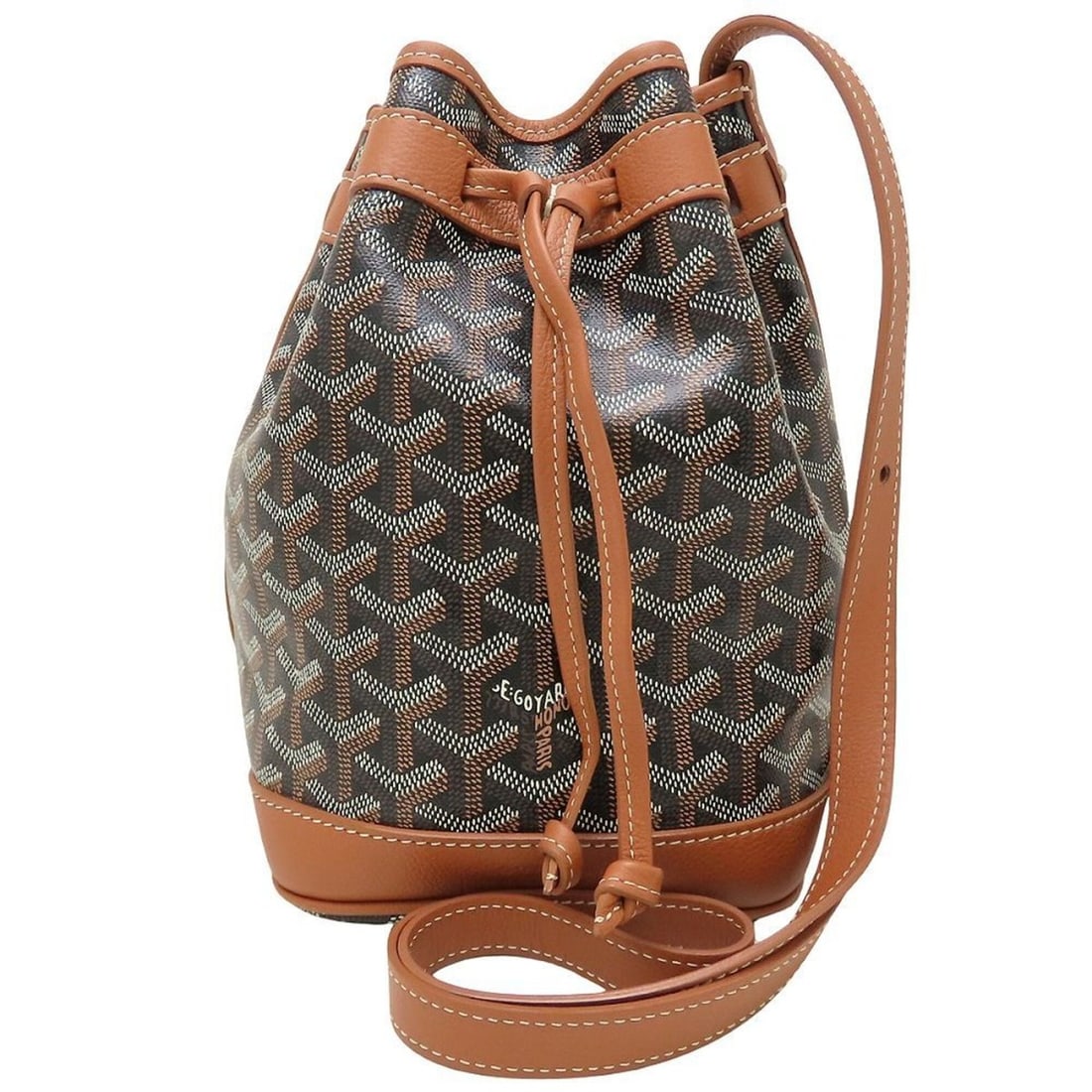 GOYARD Petit Flo PEFLOTPMLTY01CL01P Shoulder Bag PVC x Leather Black Brown Women's 353480: --- Catalog ---Category: SizeSize (HxWxD): 23cm x 14.5cm x 17cm / 9.05'' x 5.7'' x 6.69''Category: DesignType: Shoulder bagColor: Black, BrownGender: WomenMaterial: Coated canvas , Leather Category: G