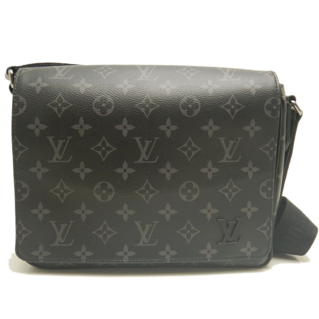 LOUIS VUITTON Monogram Eclipse District PM NV3 M46255 Shoulder Bag Noir Men's 254176 (1 of 20)