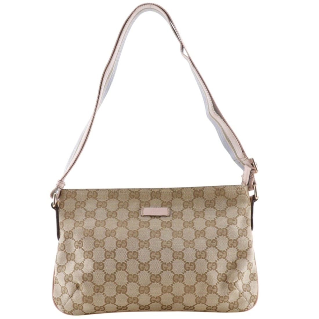 Gucci GUCCI Shoulder Bag 189749 GG Canvas Brown/Pink A5 Women's (1 of 19)