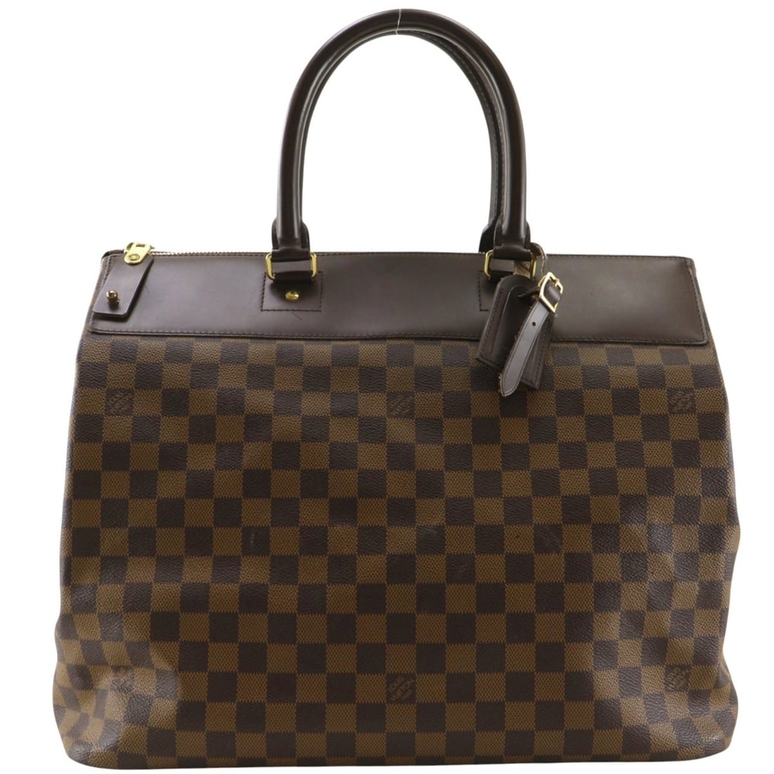 Louis Vuitton Greenwich PM Tote Bag/Boston Bag, N41165, Damier Canvas, 2006 Model, Brown, AR0096, A4: --- Catalog ---Category: SizeWeight: 1.17kg / 2.57lb.Handle Drop: 12.00cm / 4.72''Size (HxWxD): 33cm x 38cm x 23cm / 12.99'' x 14.96'' x 9.05''Category: DesignType: Boston bag, Tote bagColor: BrownGen