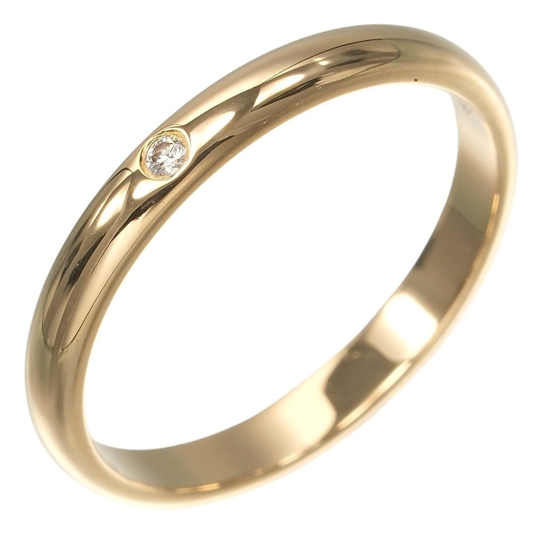 Cartier 1895 Classic Wedding Ring, Size 9, 18K Yellow Gold, Diamond, Approx. 2.0g. (1 of 11)