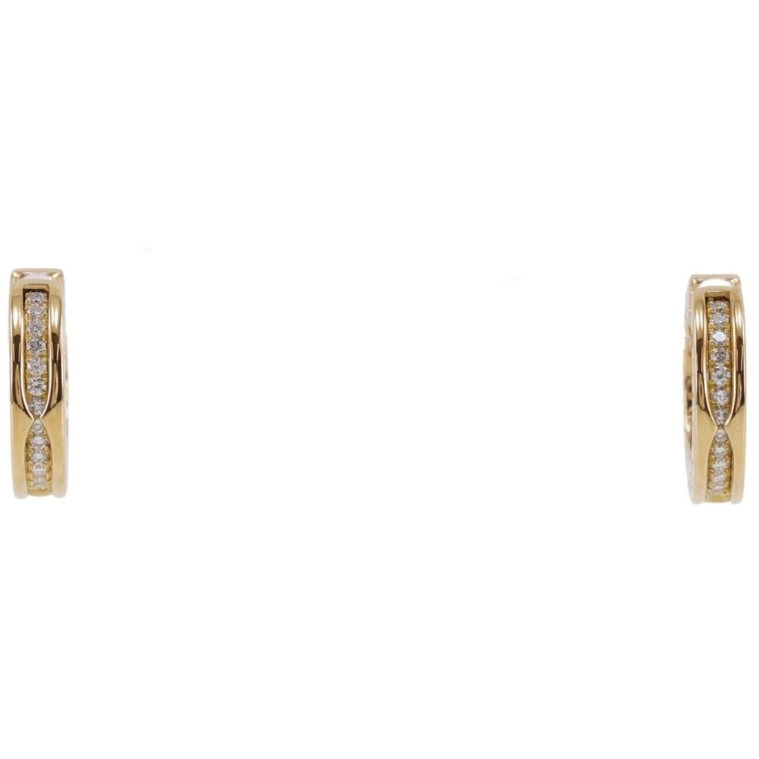 Bulgari BVLGARI Bzero1 Earrings, 18K Yellow Gold x Diamond, Approx. 16.2g, Women's. (1 of 15)