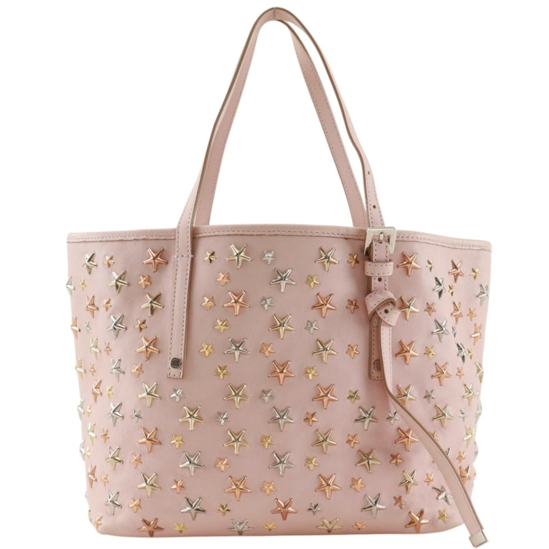 Jimmy Choo Sasha S Tote Bag, Leather, Pink, A5 Size, Snap Button Closure, Women's: --- Catalog ---Category: SizeWeight: 400g / 14.1oz.Handle Drop: 16.00cm / 6.30''Size (HxWxD): 20cm x 23.5cm x 15cm / 7.87'' x 9.25'' x 5.9''Category: DesignType: Tote bagColor: PinkGender: WomenMateri