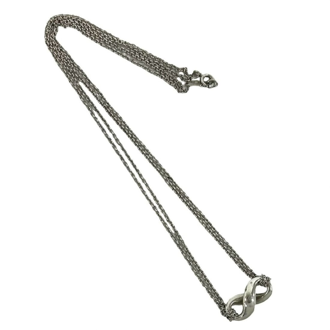 TIFFANY&Co. Tiffany Vintage Infinity Necklace, Sterling Silver 925, Accessory Pendant, Silver, Item: --- Catalog ---Category: SizePendant Size: 9mm x 18mm / 0.35'' x 0.7''Neck Circumference: 41 cm / 16.14''Category: DesignColor: SilverGender: WomenMaterial: Silver 925Pendant Type: PendantNecklace Typ