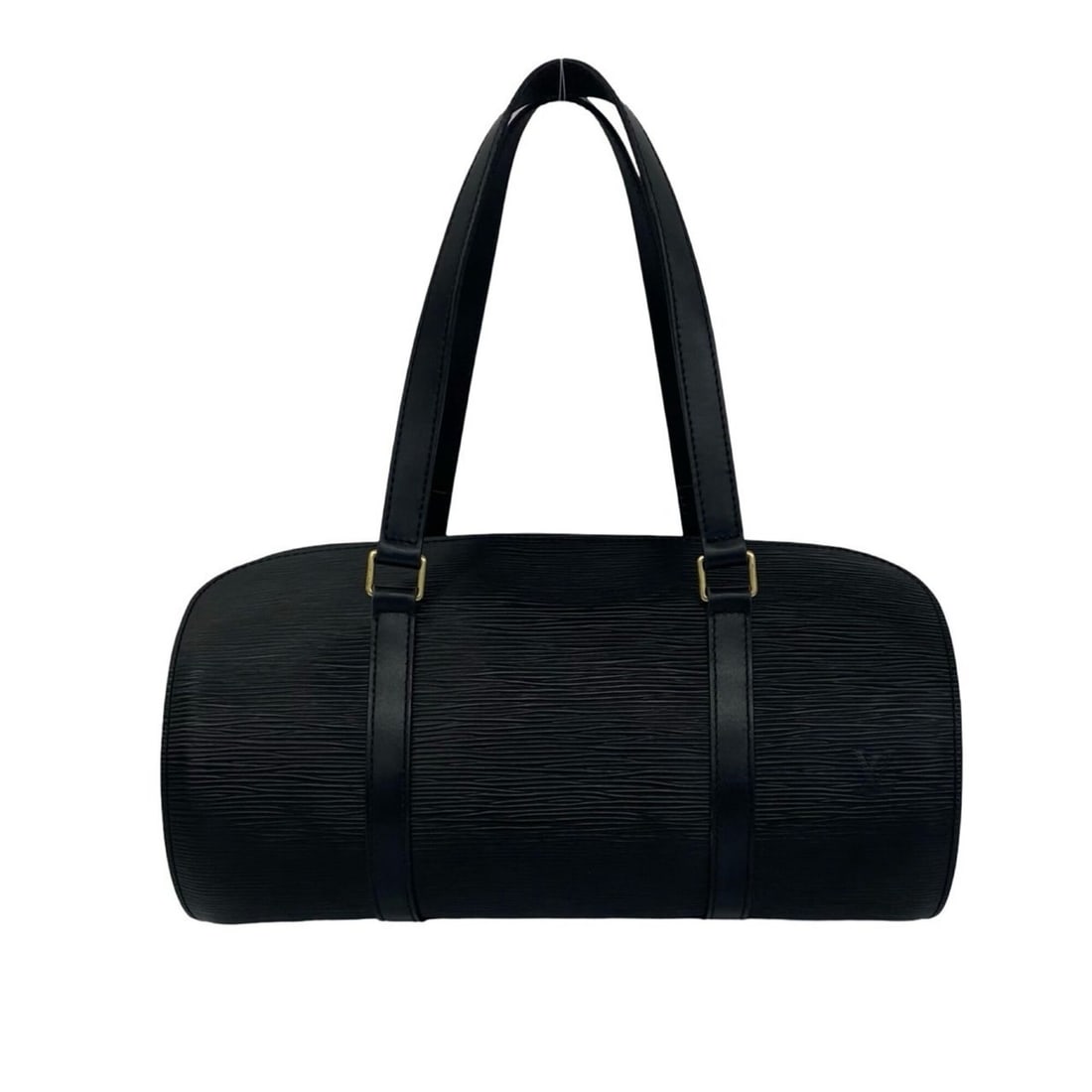 LOUIS VUITTON Louis Vuitton Soufflot Epi Leather Genuine Handbag Mini Boston Bag Drum Noir 31020 (1 of 13)