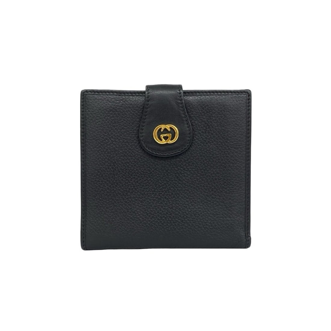 GUCCI Vintage GG Logo Leather Bi-fold Wallet, Mini Card Case/Business Holder, Black, 34679: --- Catalog ---Category: SizeSize (HxWxD): 11cm x 11.5cm / 4.33'' x 4.52''Category: DesignType: Wallet (bi-fold)Color: BlackGender: WomenMaterial: Leather Category: GeneralBrand: Gucci--- Item List --