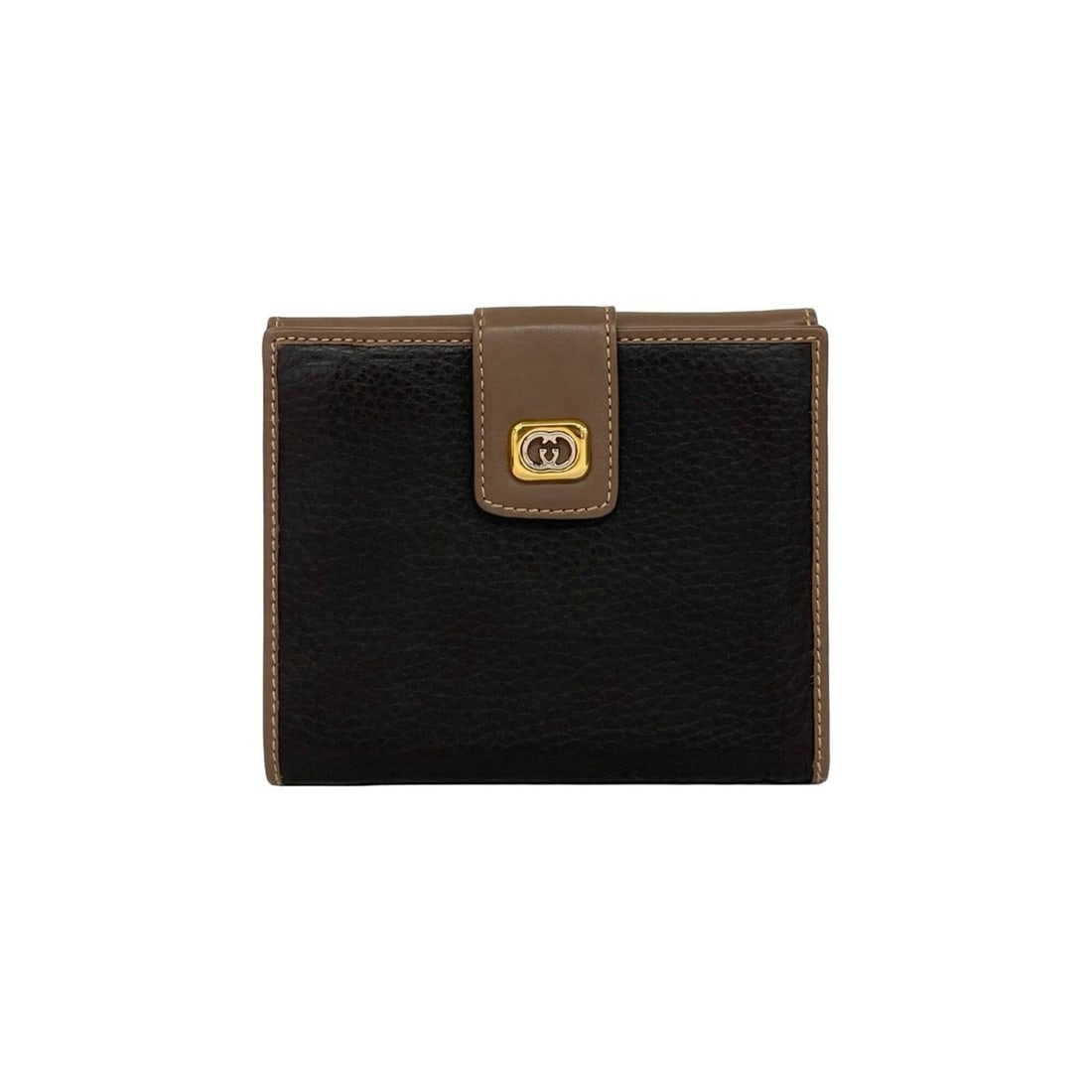 GUCCI Vintage GG Logo Leather Bi-fold Wallet (Brown/Black) - 31085: --- Catalog ---Category: SizeSize (HxWxD): 9.5cm x 11.5cm x 1cm / 3.74'' x 4.52'' x 0.39''Category: DesignType: Wallet (bi-fold)Color: Black, BrownGender: WomenMaterial: Leather Category: GeneralBrand