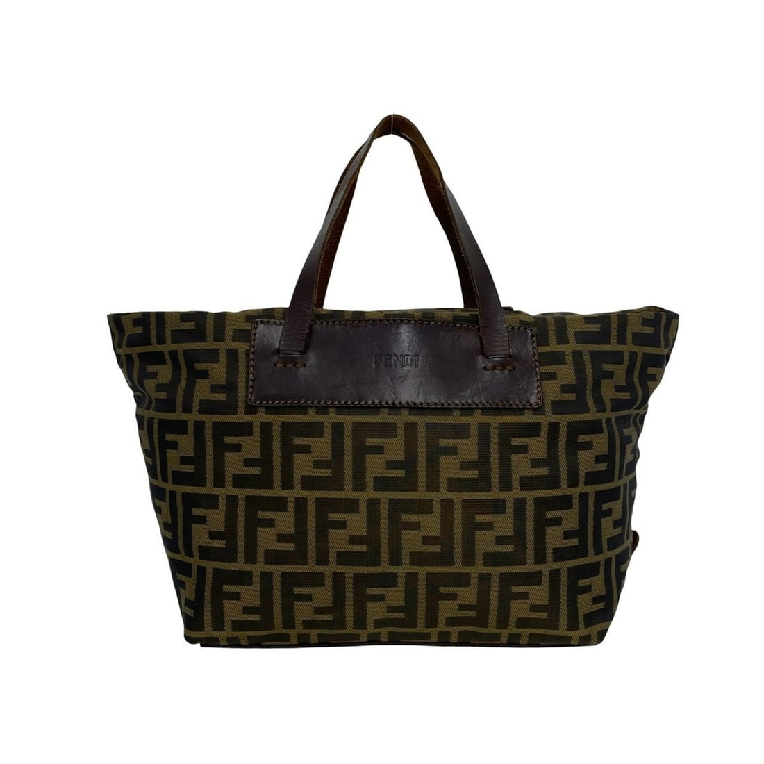 FENDI Vintage Zucca FF Pattern Nylon Leather Genuine Handbag Mini Tote Bag Khaki Brown 19114: --- Catalog ---Category: SizeSize (HxWxD): 19cm x 22.5cm x 14cm / 7.48'' x 8.85'' x 5.51''Category: DesignType: Handbag, Tote bagColor: Black, Brown, KhakiGender: WomenMaterial: Nylon , Leather Catego