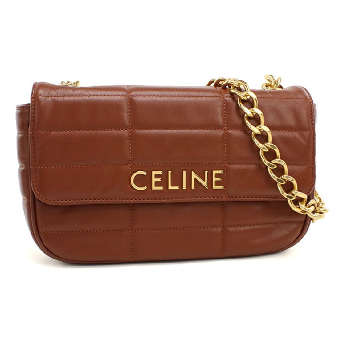CELINE Celine Shoulder Bag 11127 3EPZ Chain Women's Brown: --- Catalog ---Category: SizeSize (HxWxD): 14.5cm x 23cm x 5.5cm / 5.7'' x 9.05'' x 2.16''Category: DesignType: Shoulder bagColor: BrownGender: WomenMaterial: Leather Hardware Color: GoldLeather/Fur T