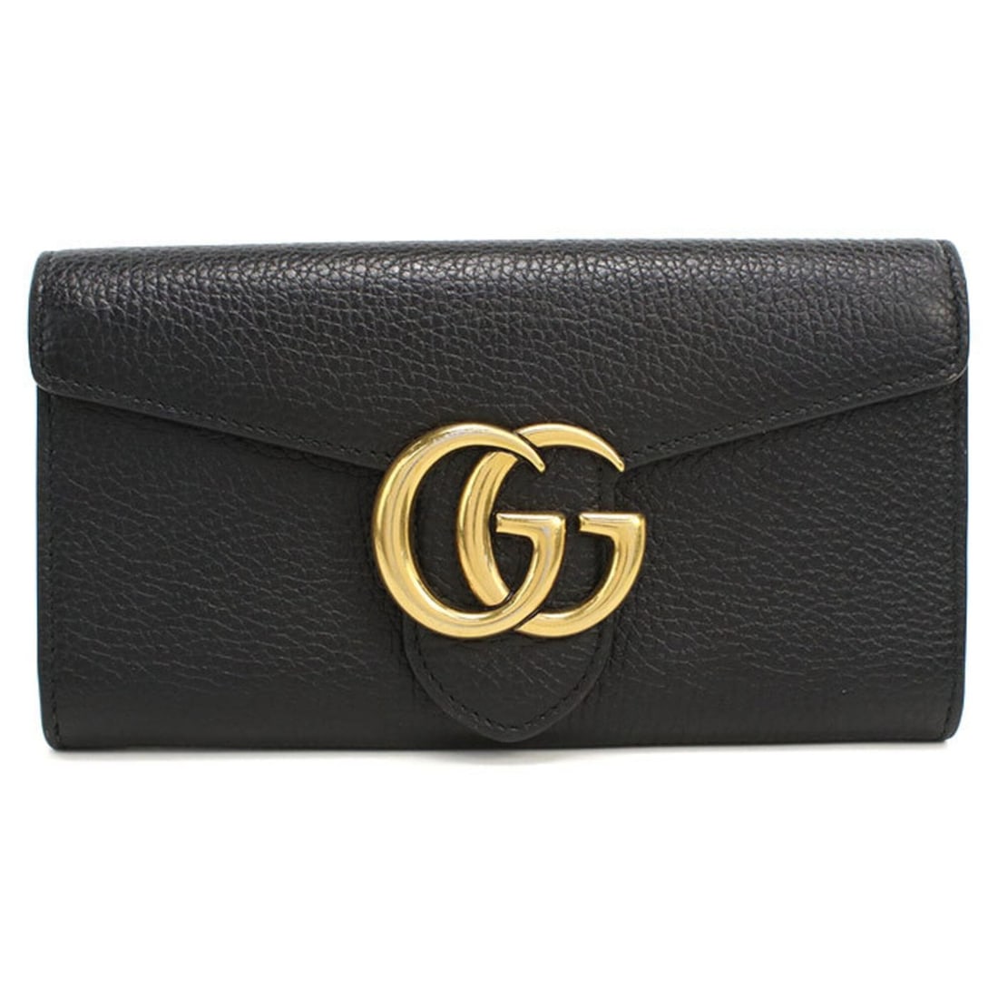 GUCCI Continental Wallet 779776 GG Marmont Women's Black (1 of 11)