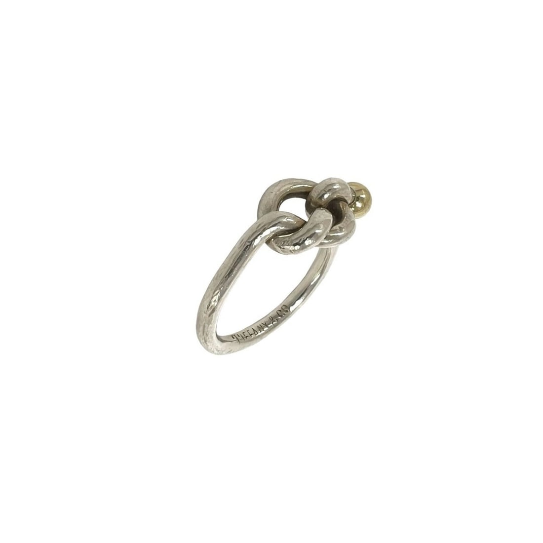 TIFFANY&Co. Tiffany Vintage Love Knot Ring, Sterling Silver 925, 18K 750YG, Accessory, Silver, 33831: --- Catalog ---Category: SizeJP Size: 7US Size: 4Category: DesignType: Band ringColor: Gold, SilverGender: WomenMaterial: Silver 925, Yellow gold (18K)Category: GeneralBrand: Tiffany--- Item List ---S