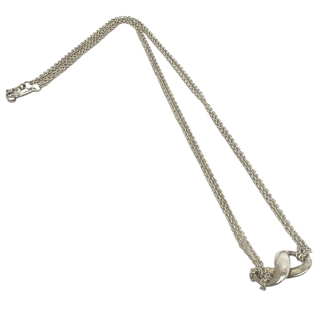 TIFFANY&Co. Tiffany Vintage Infinity Necklace, Sterling Silver 925 Pendant Choker, Silver, Item: --- Catalog ---Category: SizePendant Size: 9mm x 18mm / 0.35'' x 0.7''Neck Circumference: 40.5 cm / 15.94''Category: DesignColor: SilverGender: WomenMaterial: Silver 925Pendant Type: PendantNecklace T