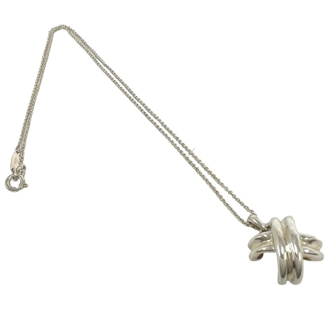 TIFFANY&Co. Tiffany Vintage Signature Cross Necklace, Sterling Silver 925 Pendant, 24532: --- Catalog ---Category: SizePendant Size: 14mm x 14mm / 0.55'' x 0.55''Neck Circumference: 40.6 cm / 15.98''Category: DesignColor: SilverGender: WomenMaterial: Silver 925Pendant Type: PendantNecklace