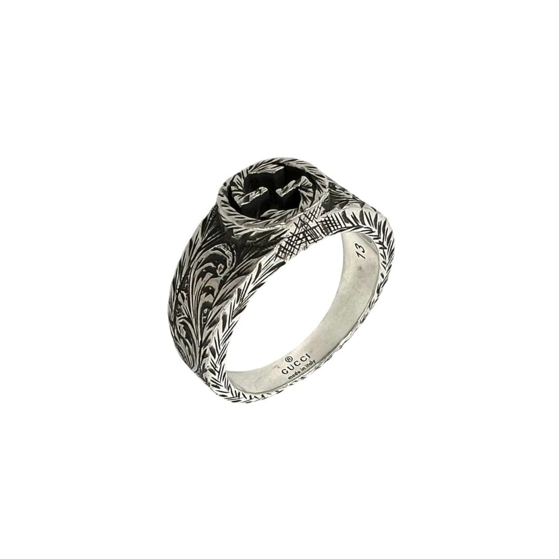 GUCCI Interlocking G Arabesque Ring, Sterling Silver 925, Ring/Finger Accessory, Silver, Item Number: --- Catalog ---Category: SizeJP Size: 12US Size: 6.5Category: DesignType: Band ringColor: SilverGender: WomenMaterial: Silver 925Category: GeneralBrand: Gucci--- Item List ---Section: ConditionRanking