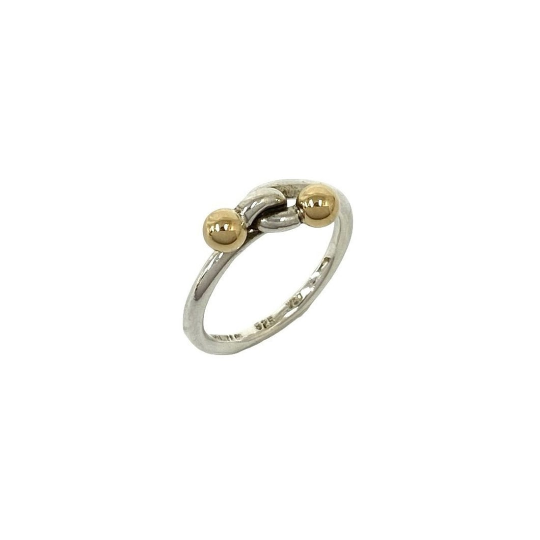 TIFFANY&Co. Tiffany Vintage Hook & Eye Ring, Sterling Silver 925, 18K 750YG, Gold, 86013: --- Catalog ---Category: SizeJP Size: 12US Size: 6.5Category: DesignType: Band ringColor: Gold, SilverGender: WomenMaterial: Silver 925, Yellow gold (18K)Category: GeneralBrand: Tiffany--- Item List -
