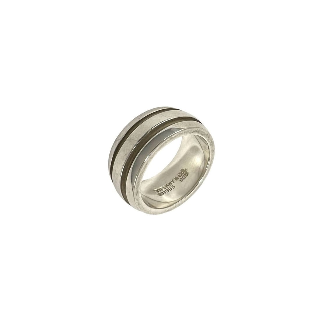 TIFFANY&Co. Tiffany Vintage Grooved Double Line Ring, Sterling Silver 925, Accessory, Silver, Item: --- Catalog ---Category: SizeJP Size: 7US Size: 4Category: DesignType: Band ringColor: SilverGender: WomenMaterial: Silver 925Category: GeneralBrand: Tiffany--- Item List ---Section: ConditionRanking: