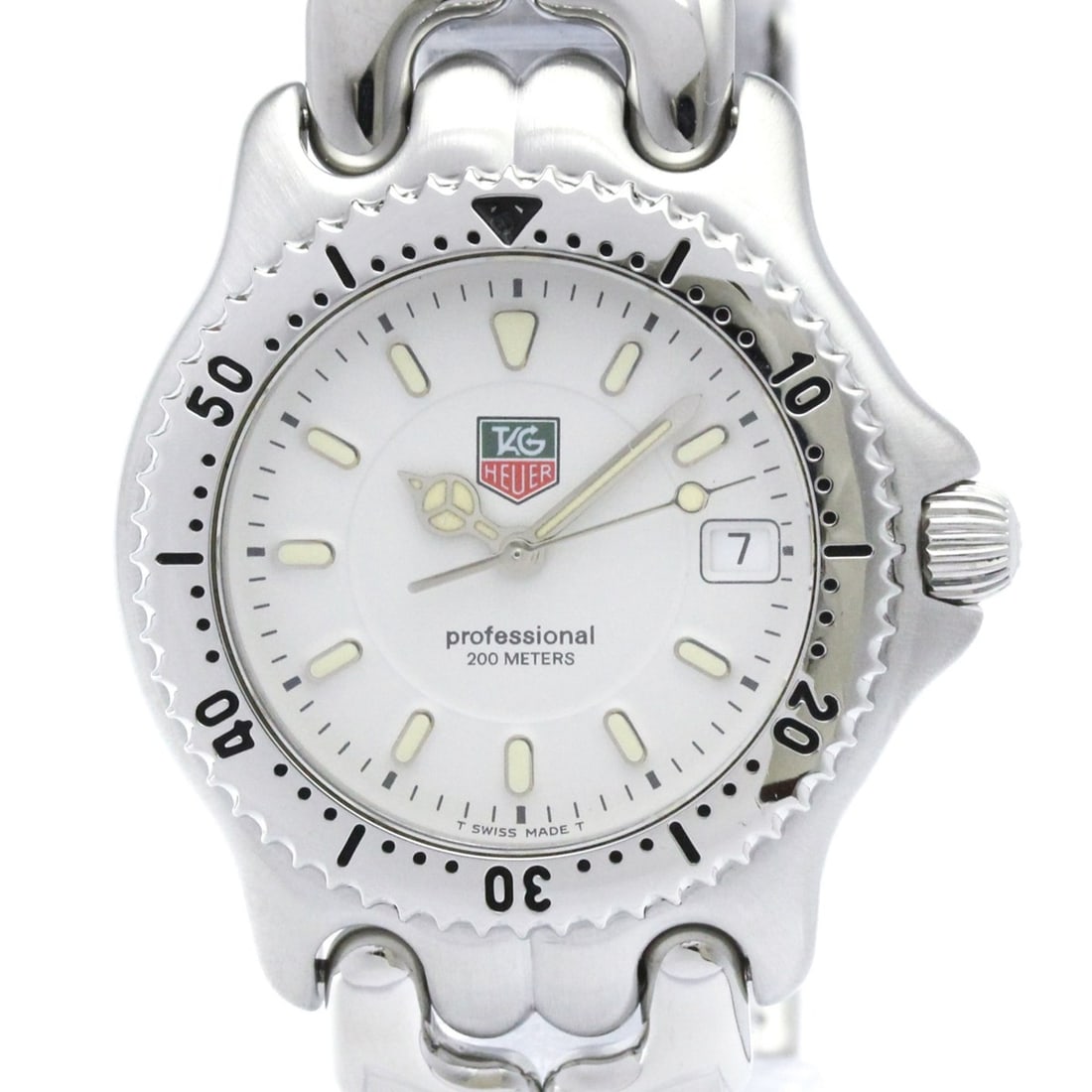 TAG HEUER Sel Professional 200M Steel Mid Size Watch WG1212 Polished (1 of 10)