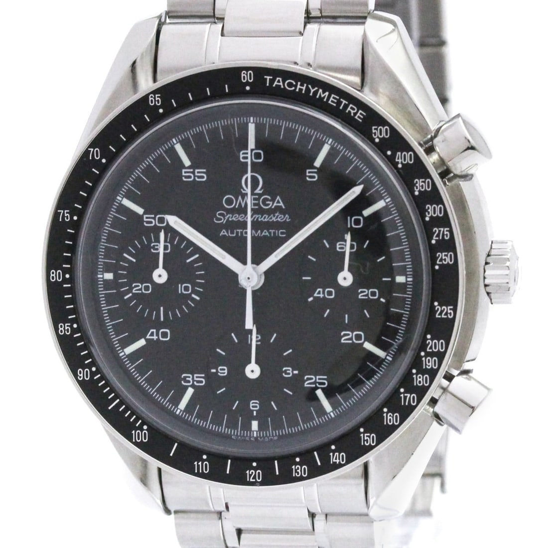 OMEGA Speedmaster Automatic Steel Mens Watch 3510.50 Polished: --- Catalog ---Category: SizeCase Diameter: 39mm / 1.54''Category: DesignType: WristwatchStyle: SportGender: MenColor (Dial): BlackMaterial (Band): Stainless steelMaterial (Case): Stainless steelCateg