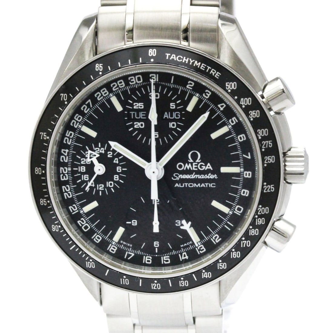 OMEGA Speedmaster Mark 40 Steel Automatic Mens Watch 3520.50 Polished: --- Catalog ---Category: SizeCase Diameter: 39mm / 1.54''Category: DesignType: WristwatchStyle: SportGender: MenColor (Dial): BlackMaterial (Band): Stainless steelMaterial (Case): Stainless steelCateg