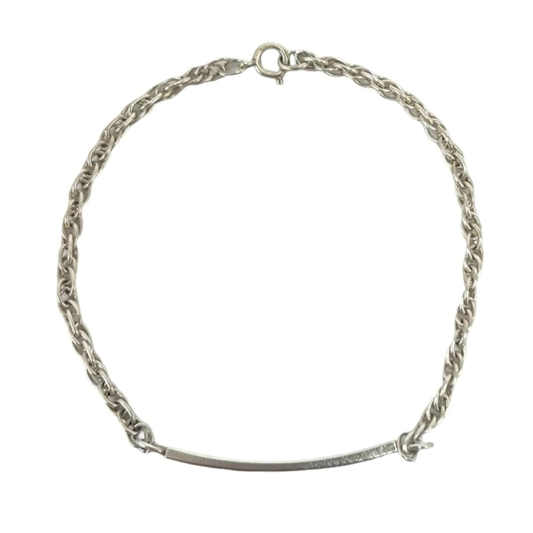 TIFFANY&Co. Tiffany Vintage ID Bracelet, Sterling Silver 925 Chain Bangle Accessory, Silver, Item: --- Catalog ---Category: SizeLength: 18.5cm / 7.28''Category: DesignType: BangleColor: SilverGender: WomenMaterial: Silver 925Category: GeneralBrand: Tiffany--- Item List ---Section: ConditionRanking: