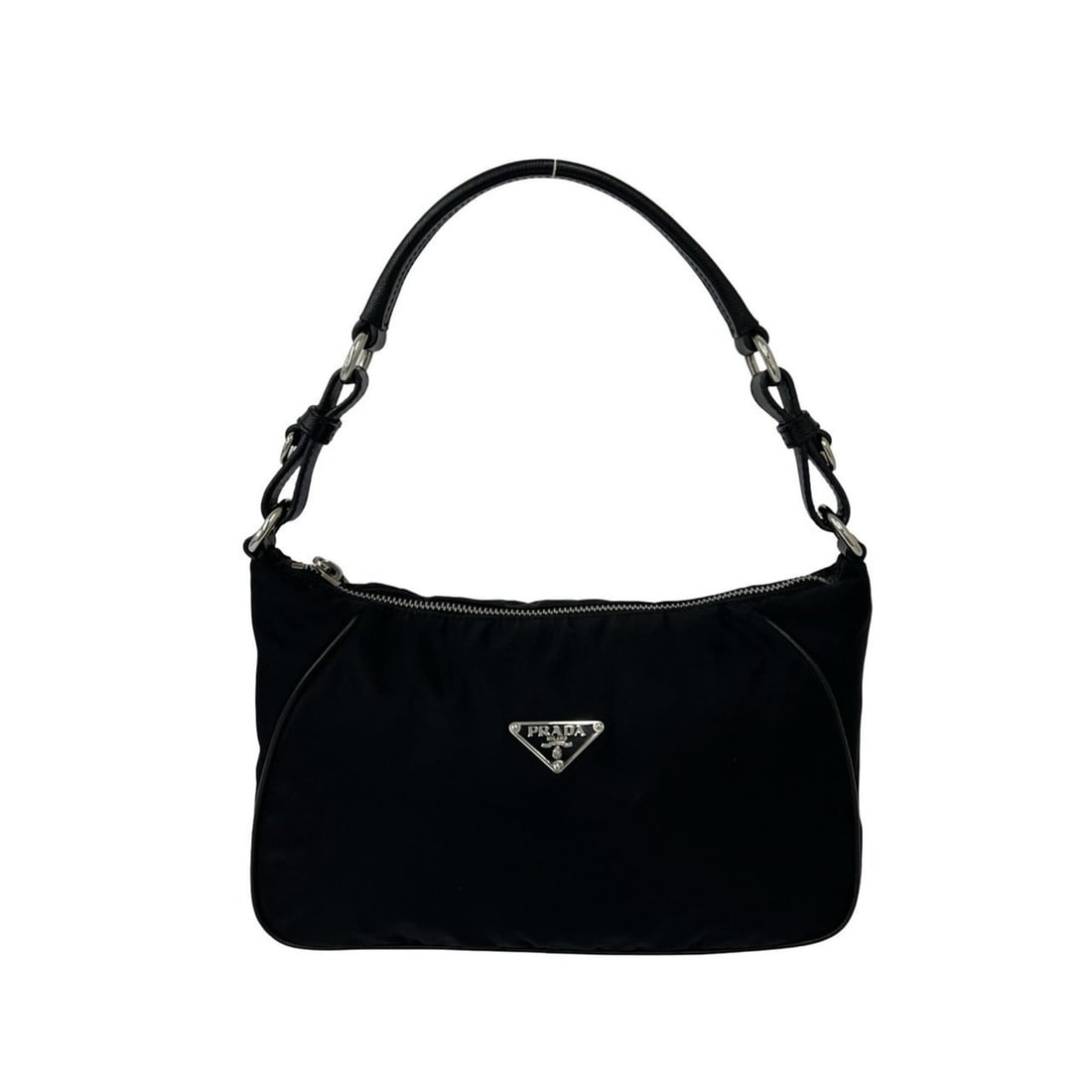 PRADA Prada Triangle Logo Hardware Tessuto Nylon Saffiano Leather Genuine Handbag Mini Shoulder Bag: --- Catalog ---Category: SizeSize (HxWxD): 17cm x 25.5cm x 10cm / 6.69'' x 10.03'' x 3.93''Category: DesignType: Handbag, Shoulder bagColor: BlackGender: WomenMaterial: Nylon , Leather Category: Gener