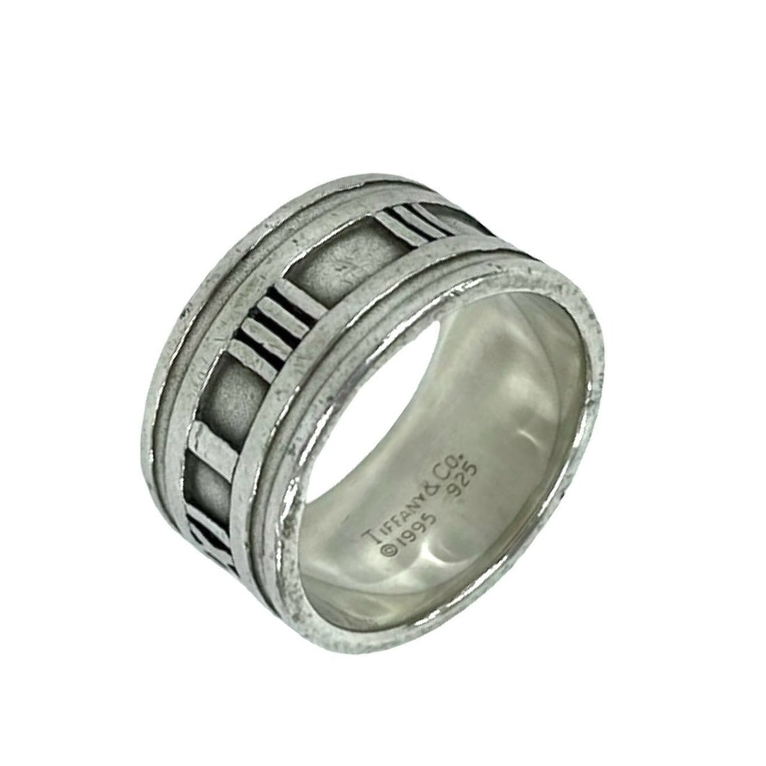 TIFFANY&Co. Tiffany Vintage Atlas Wide Ring, Sterling Silver 925, Accessory, Silver, Item Number: --- Catalog ---Category: SizeJP Size: 22US Size: 10.5Category: DesignType: Band ringColor: SilverGender: WomenMaterial: Silver 925Category: GeneralBrand: Tiffany--- Item List ---Section: ConditionRank