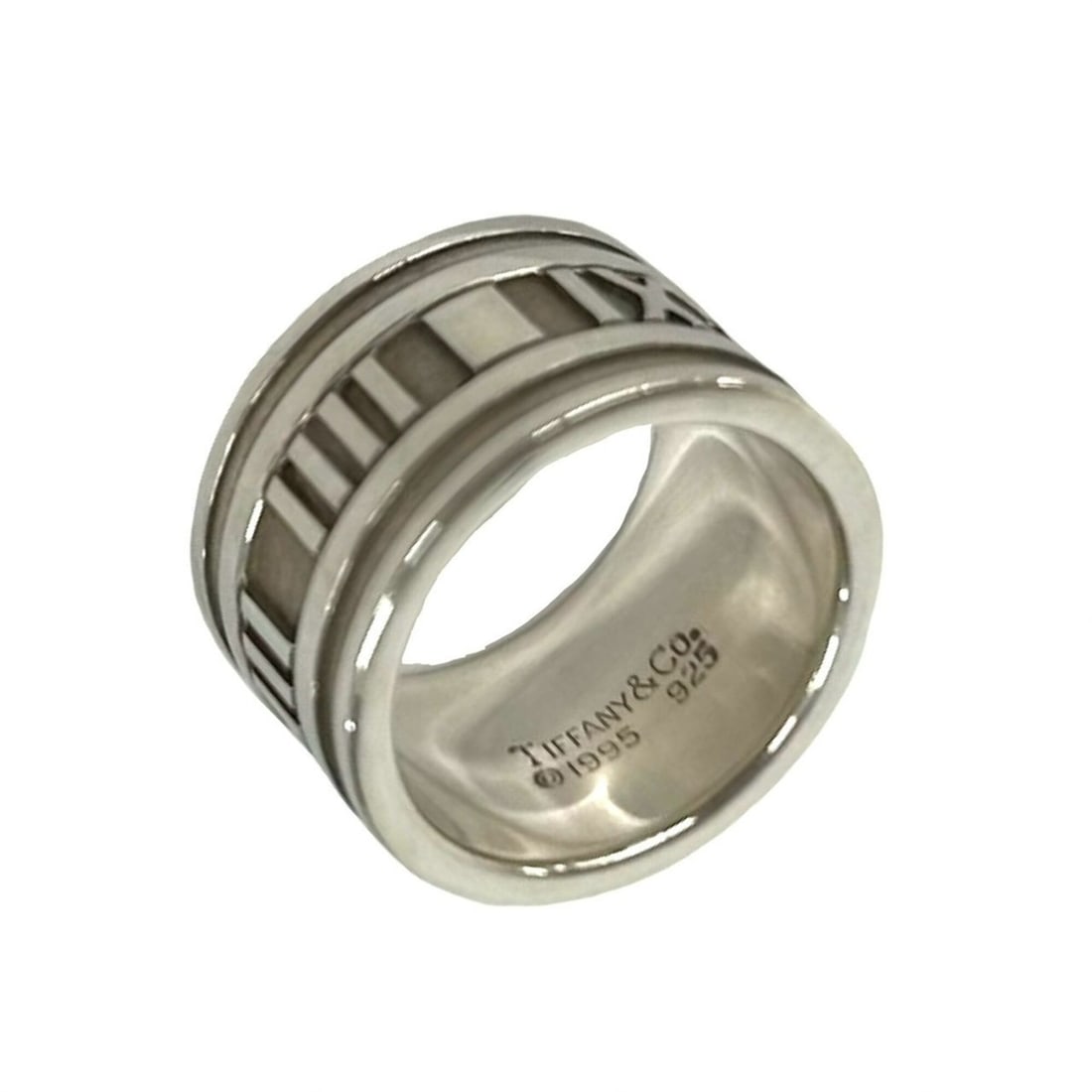 TIFFANY&Co. Tiffany Vintage Atlas Wide Ring, Sterling Silver 925, Accessory, Silver, Item No. 14023: --- Catalog ---Category: SizeJP Size: 8US Size: 4.5Category: DesignType: Band ringColor: SilverGender: WomenMaterial: Silver 925Category: GeneralBrand: Tiffany--- Item List ---Section: ConditionRankin