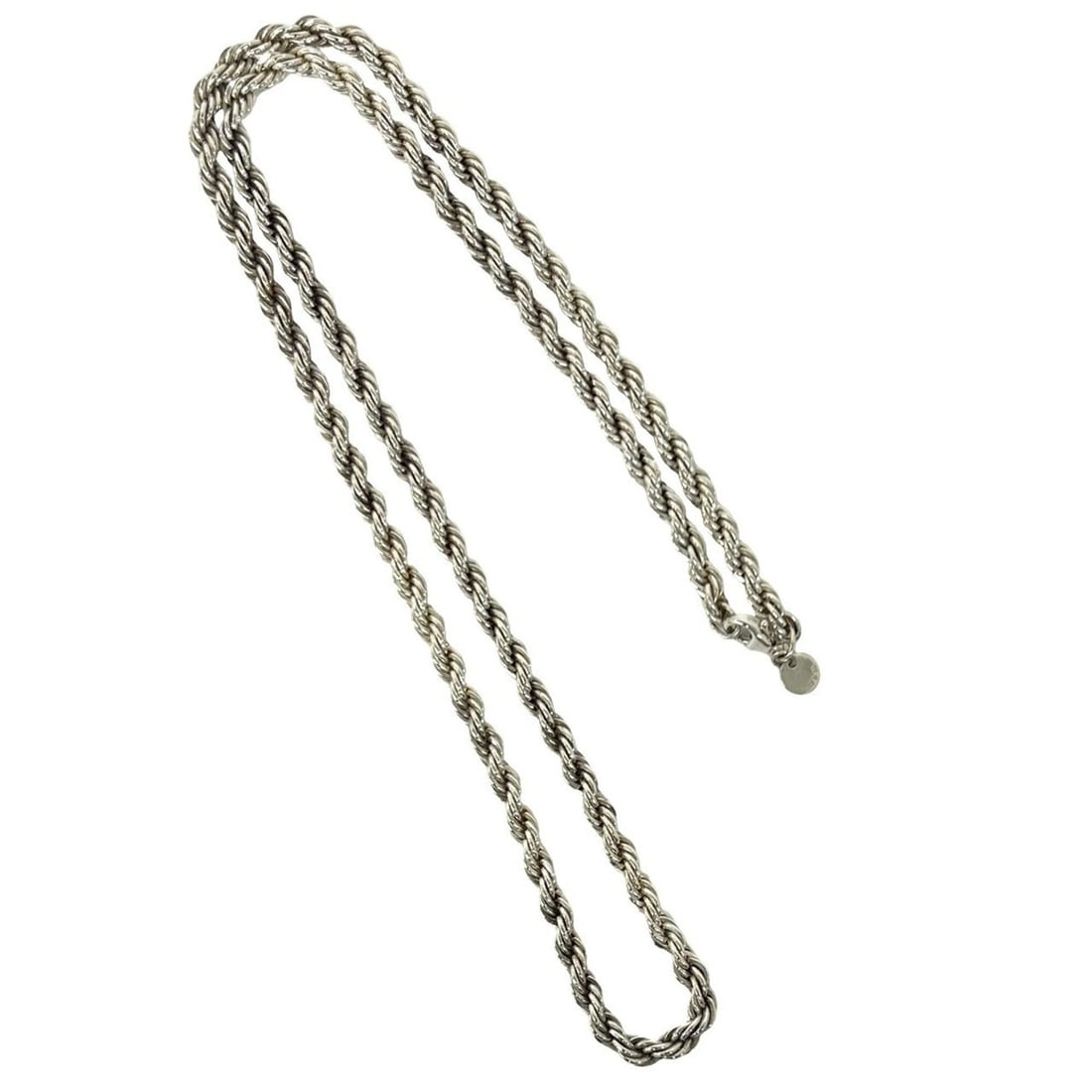 TIFFANY&Co. Tiffany Vintage Twist Rope Necklace, Sterling Silver 925, Accessory, 81046: --- Catalog ---Category: SizeNeck Circumference: 61.2 cm / 24.09''Category: DesignColor: SilverGender: WomenMaterial: Silver 925Necklace Type: NecklaceCategory: GeneralBrand: Tiffany--- Item List ---S