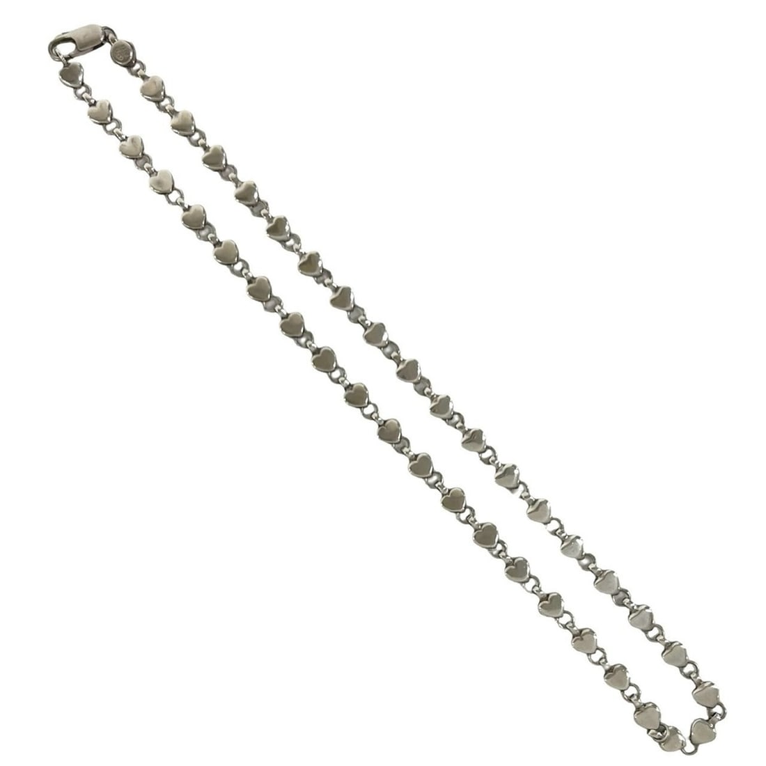 TIFFANY&Co. Tiffany Vintage Puff Heart Necklace, Sterling Silver 925 Chain Choker, 95268: --- Catalog ---Category: SizeNeck Circumference: 42 cm / 16.53''Category: DesignColor: SilverGender: WomenMaterial: Silver 925Necklace Type: NecklaceCategory: GeneralBrand: Tiffany--- Item List ---Sec
