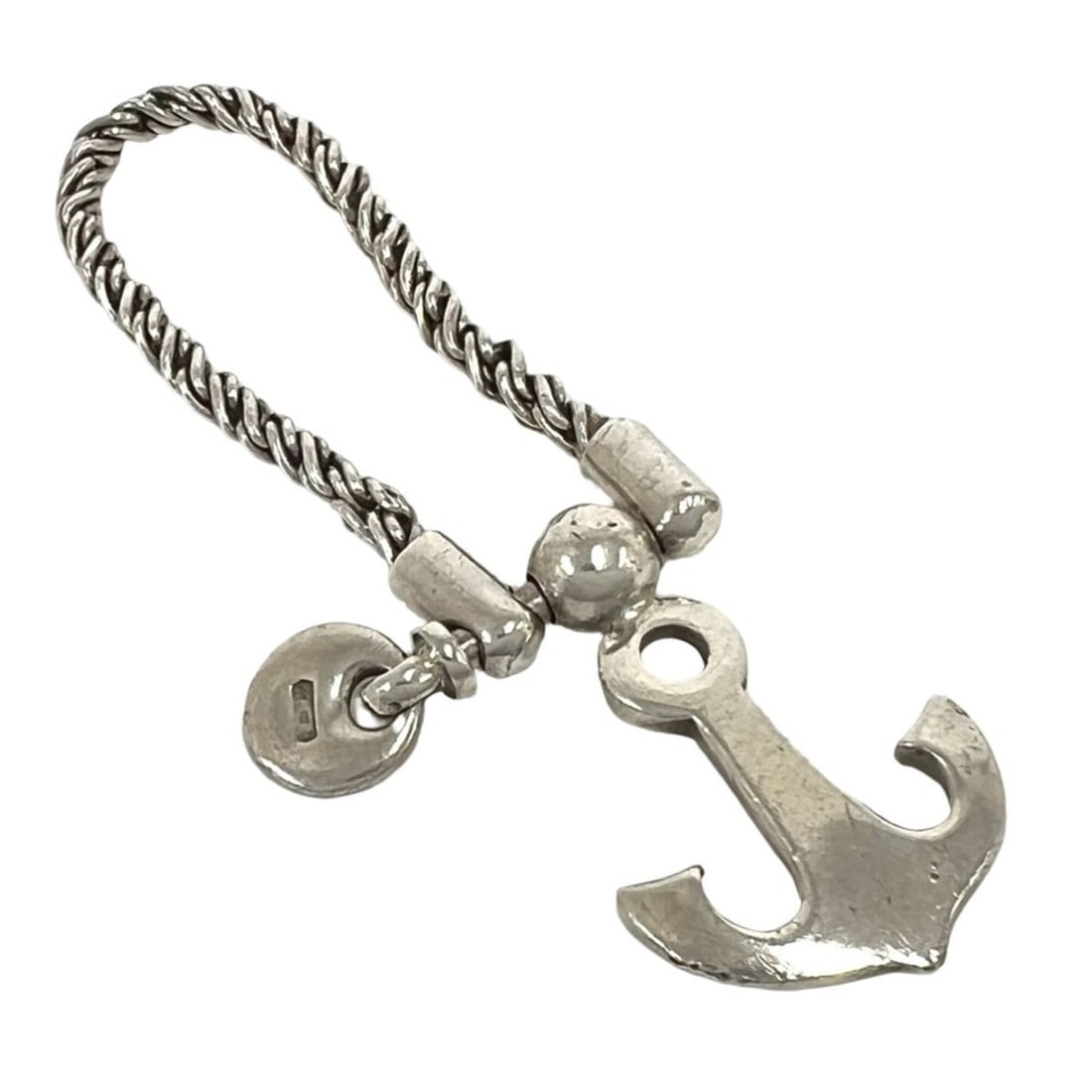 TIFFANY&Co. Tiffany Vintage Anchor Motif Keyring, Sterling Silver 925 Keychain, 65865: --- Catalog ---Category: SizeSize (HxWxD): 2cm x 2.5cm / 0.78'' x 0.98''Category: DesignType: KeyringColor: SilverGender: WomenMaterial: Silver 925Category: GeneralBrand: Tiffany--- Item List ---Secti