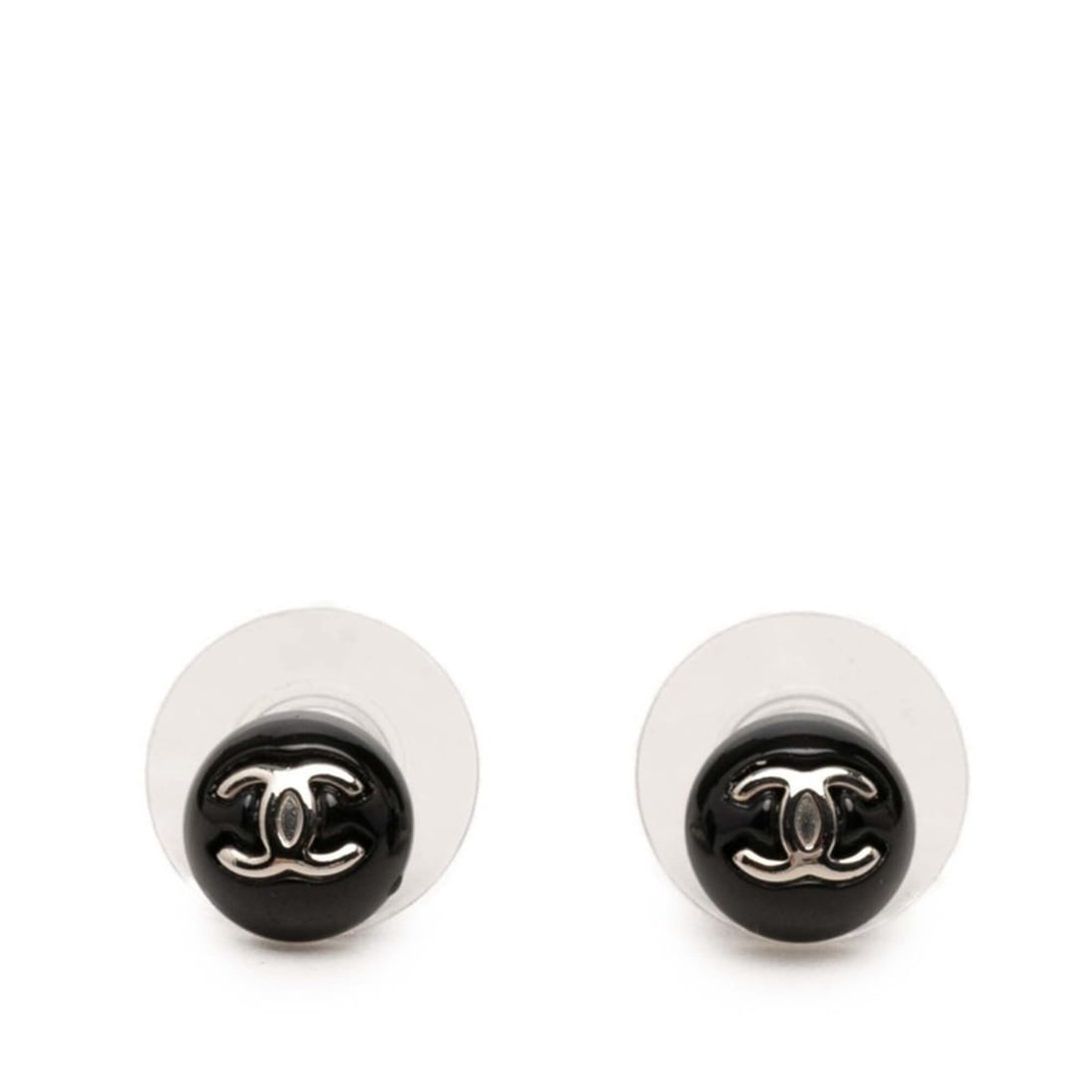 Chanel Coco Mark Round Earrings 07V Black Silver Metal Plastic Women's CHANEL: --- Catalog ---Category: SizeSize (HxWxD): 8.00mm x 8.00mm / 0.31'' x 0.31''Category: DesignType: Stud earringsColor: Black, SilverGender: WomenMaterial: Metal, PlasticCategory: GeneralBrand: Chanel--