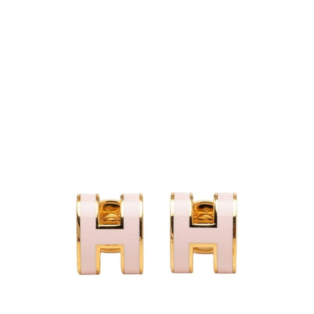 Hermes Pop H Mini Stud Earrings, Pink Gold Plated, Women's: --- Catalog ---Category: SizeSize (HxWxD): 9.00mm x 7.30mm / 0.35'' x 0.29''Category: DesignType: Stud earringsColor: Gold, PinkGender: WomenCategory: GeneralBrand: Hermes--- Item List ---Section: Con