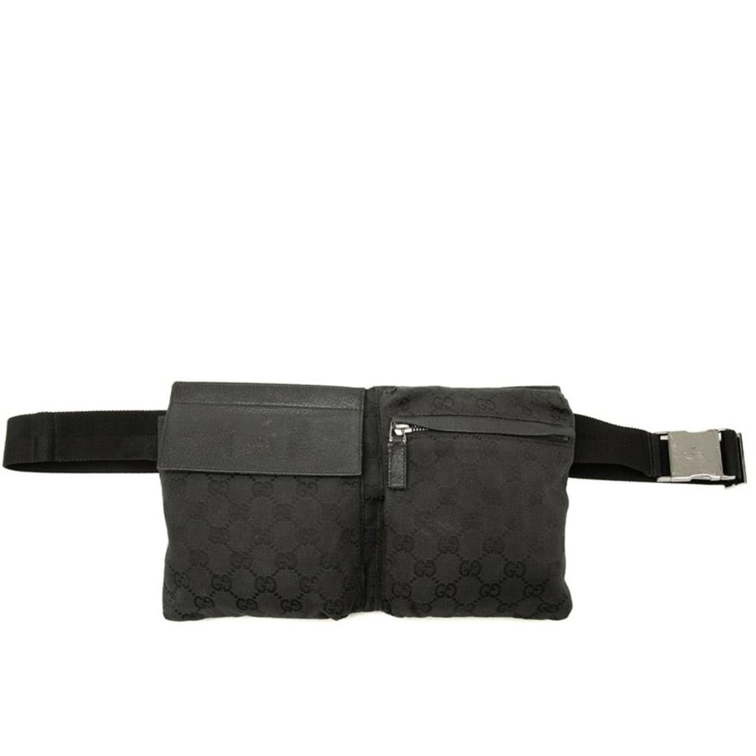 Gucci GG Canvas Waist Bag Body 28566 Black Leather Women's GUCCI: --- Catalog ---Category: SizeSize (HxWxD): 16cm x 30cm x 2cm / 6.29'' x 11.81'' x 0.78''Category: DesignType: Fanny packColor: BlackGender: WomenMaterial: Canvas , Leather Category: GeneralMPN: 28566B