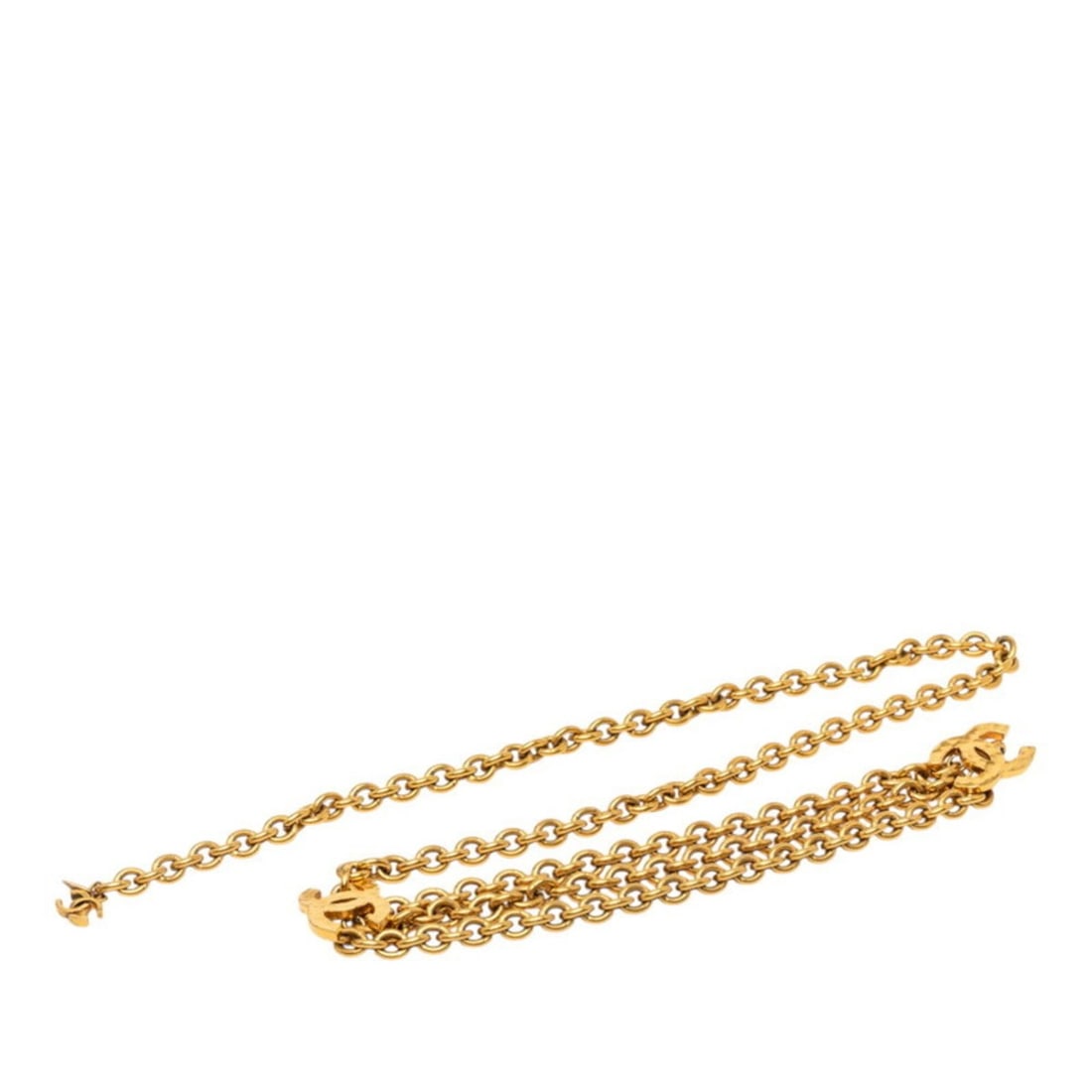 Chanel Coco Mark Triple Chain Belt Gold Plated Women's CHANEL: --- Catalog ---Category: SizeLength: 83.5cm / 32.87''Category: DesignType: Chain beltColor: GoldGender: WomenCategory: GeneralBrand: Chanel--- Item List ---Section: ConditionRanking: Rank AB Used - Tr
