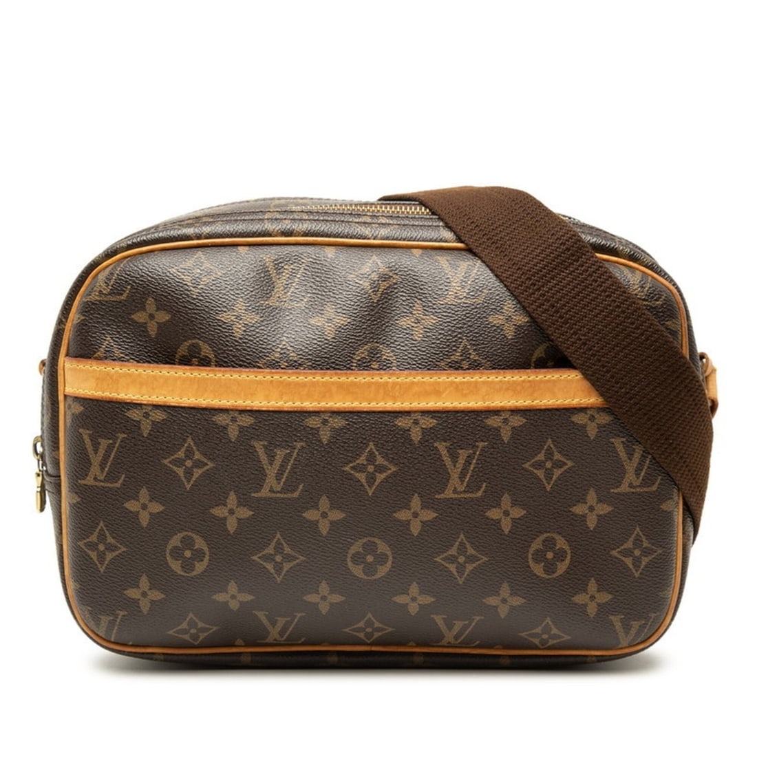 Louis Vuitton Monogram Reporter PM Crossbody Shoulder Bag M45254 Brown Leather Women's LOUIS VUITTON: --- Catalog ---Category: SizeSize (HxWxD): 20cm x 28cm x 13cm / 7.87'' x 11.02'' x 5.11''Category: DesignType: Shoulder bagColor: BrownGender: WomenMaterial: PVC , Leather Category: GeneralBrand: Loui