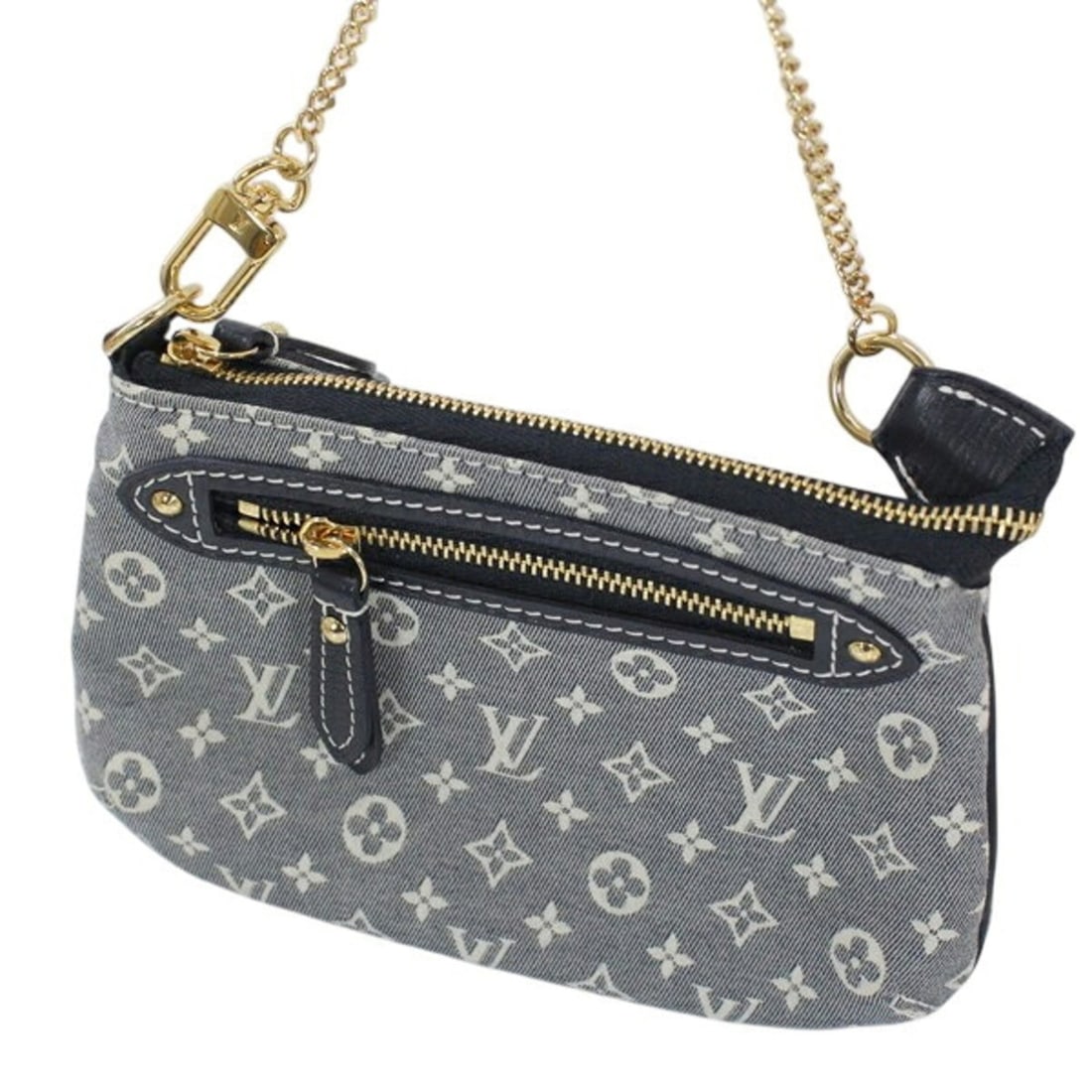 LOUIS VUITTON Mini Pochette Accessoires Monogram Idylle Canvas Navy Pouch Handbag M62998 KM3351: --- Catalog ---Category: SizeSize (HxWxD): 11.5cm x 17cm / 4.52'' x 6.69''Category: DesignType: Handbag, Pochette, PouchColor: Ancre, Monogram, NavyGender: Women,MenMaterial: Canvas , Monogram Idylle 