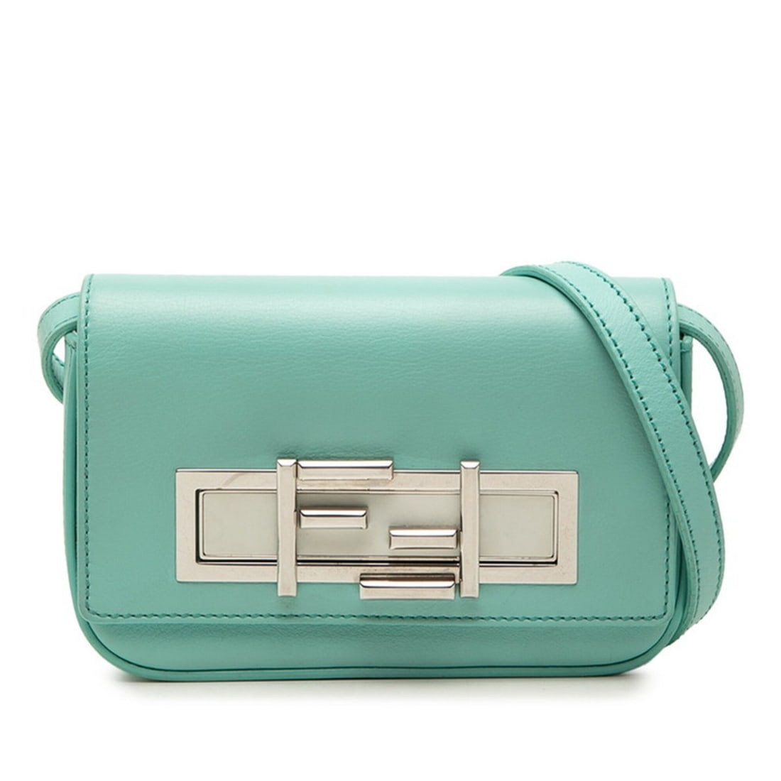 Fendi Crossbody Shoulder Bag 8BR764 Light Blue Leather Women's FENDI: --- Catalog ---Category: SizeSize (HxWxD): 12.5cm x 18.5cm x 4cm / 4.92'' x 7.28'' x 1.57''Category: DesignType: Shoulder bagColor: Light blueGender: WomenMaterial: Leather Category: GeneralBrand: Fen