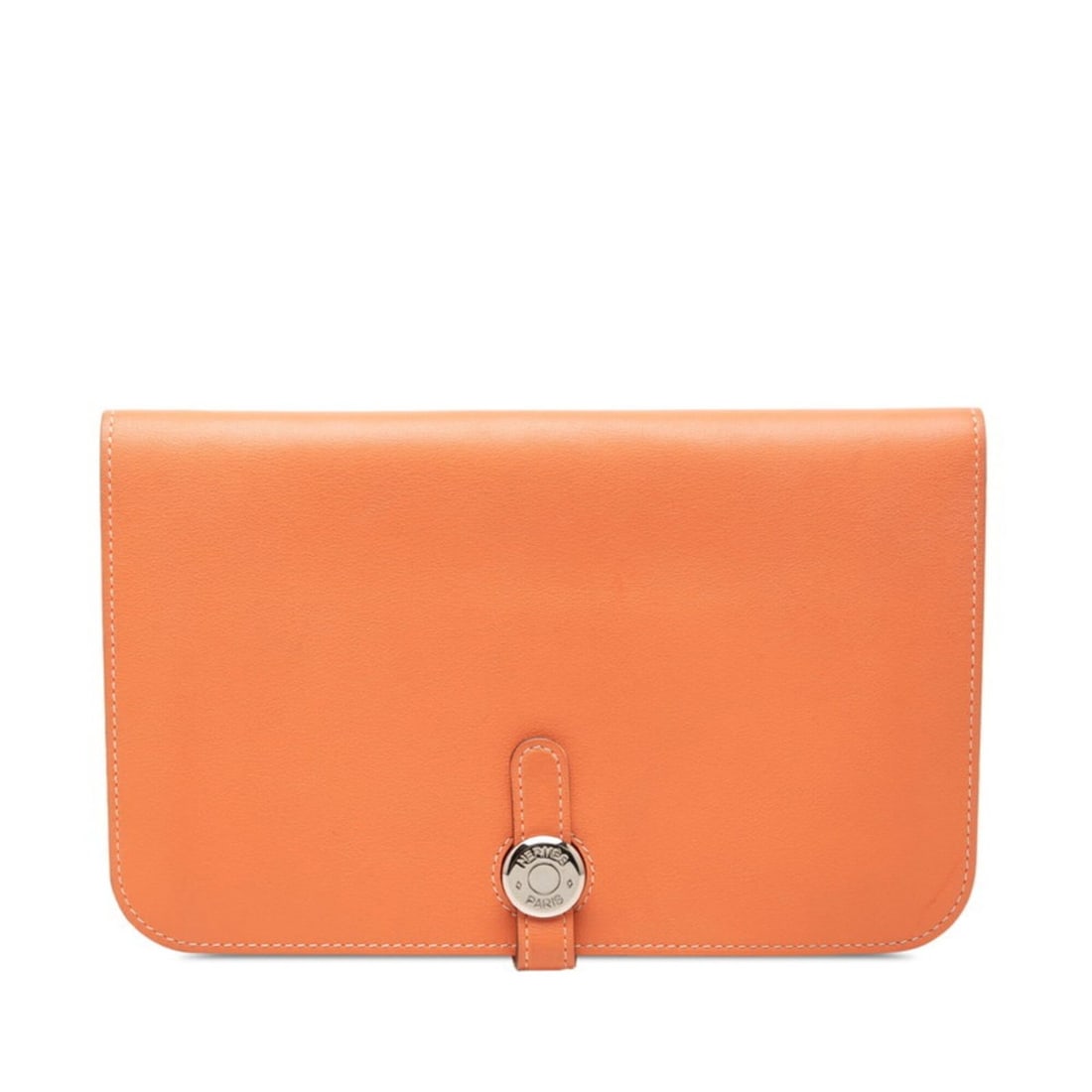 Hermes Dogon GM Long Wallet ?Q 2013 Orange Swift Leather Women's HERMES (1 of 12)